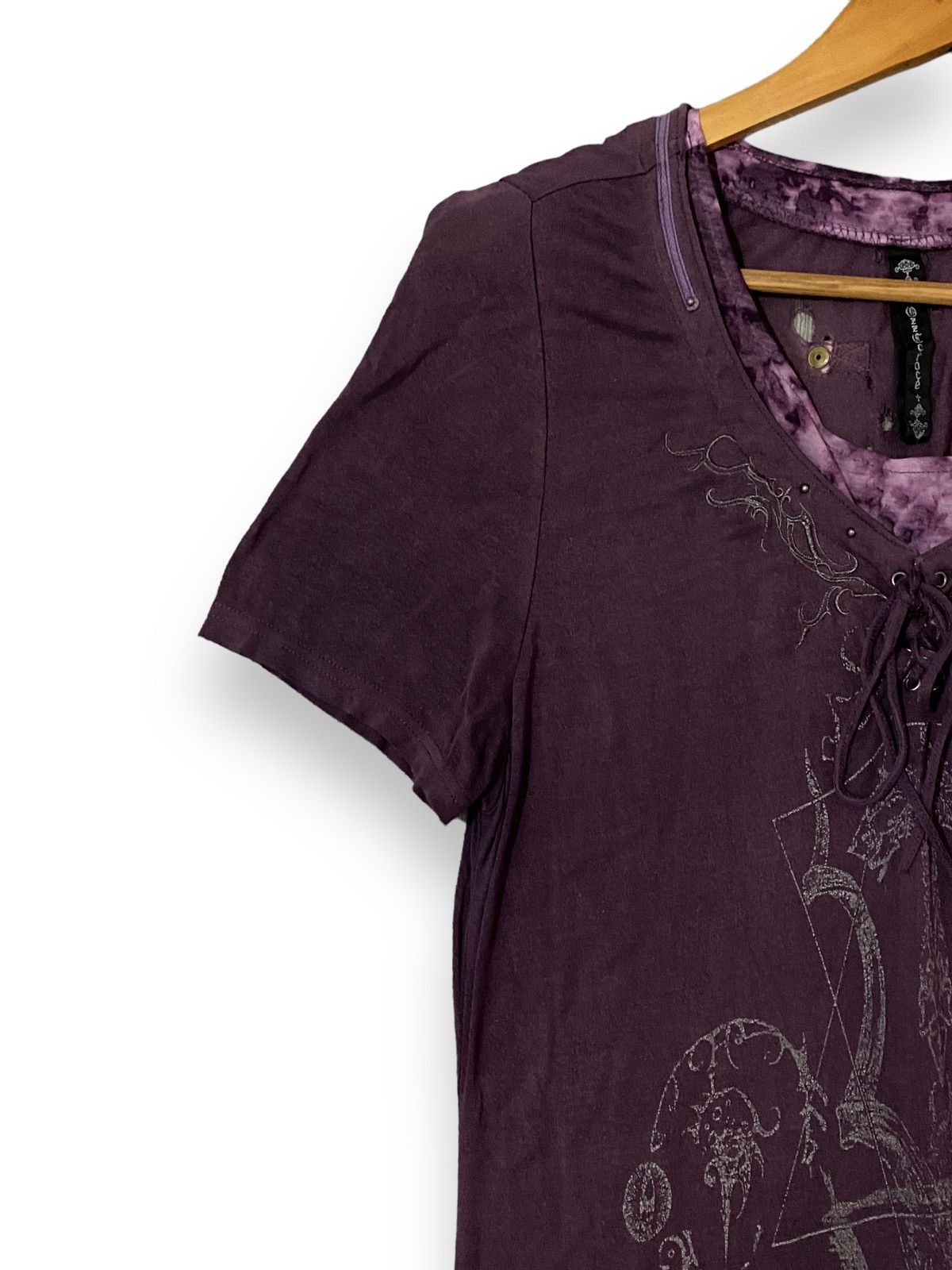 Japanese Brand Japan Ozz Croce Grunge Devil Symbol Graphic V Neck Size M / US 6-8 / IT 42-44 - 5 Thumbnail