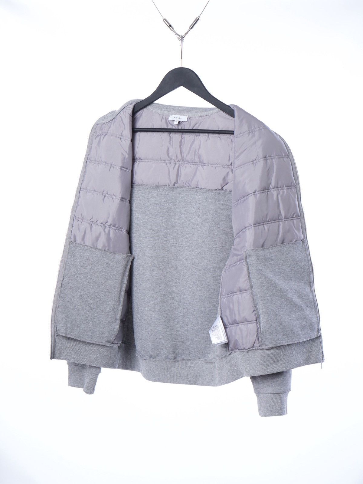Reiss Reiss FREDDIE HYBRID QUILT AND KNIT ZIP-THROUGH JACKET Size US XL / EU 56 / 4 - 8 Thumbnail
