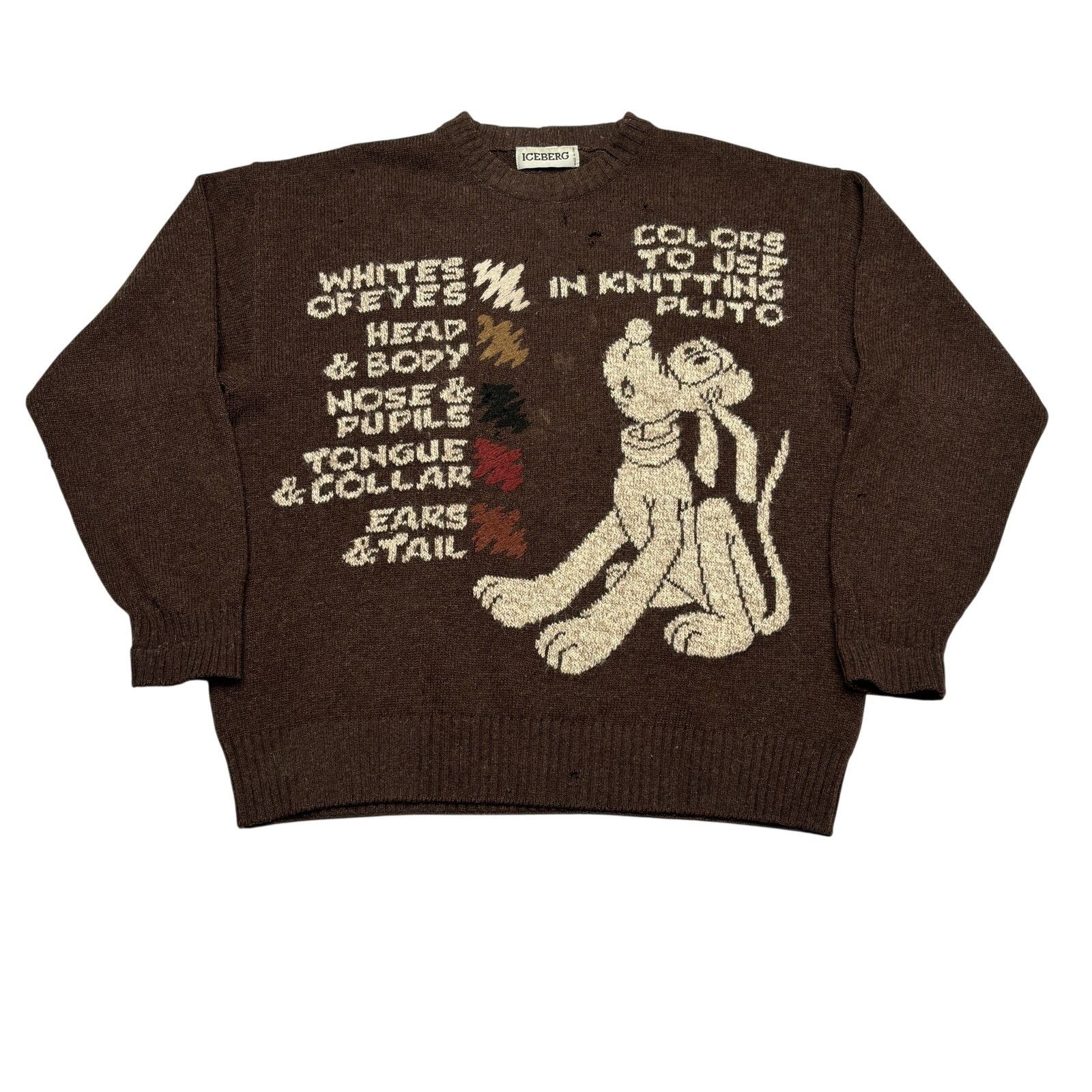 Iceberg Vintage 1994 Icebery Disney Pluto Italian Wool Sweater 4/XL Size US XL / EU 56 / 4 - 1 Thumbnail