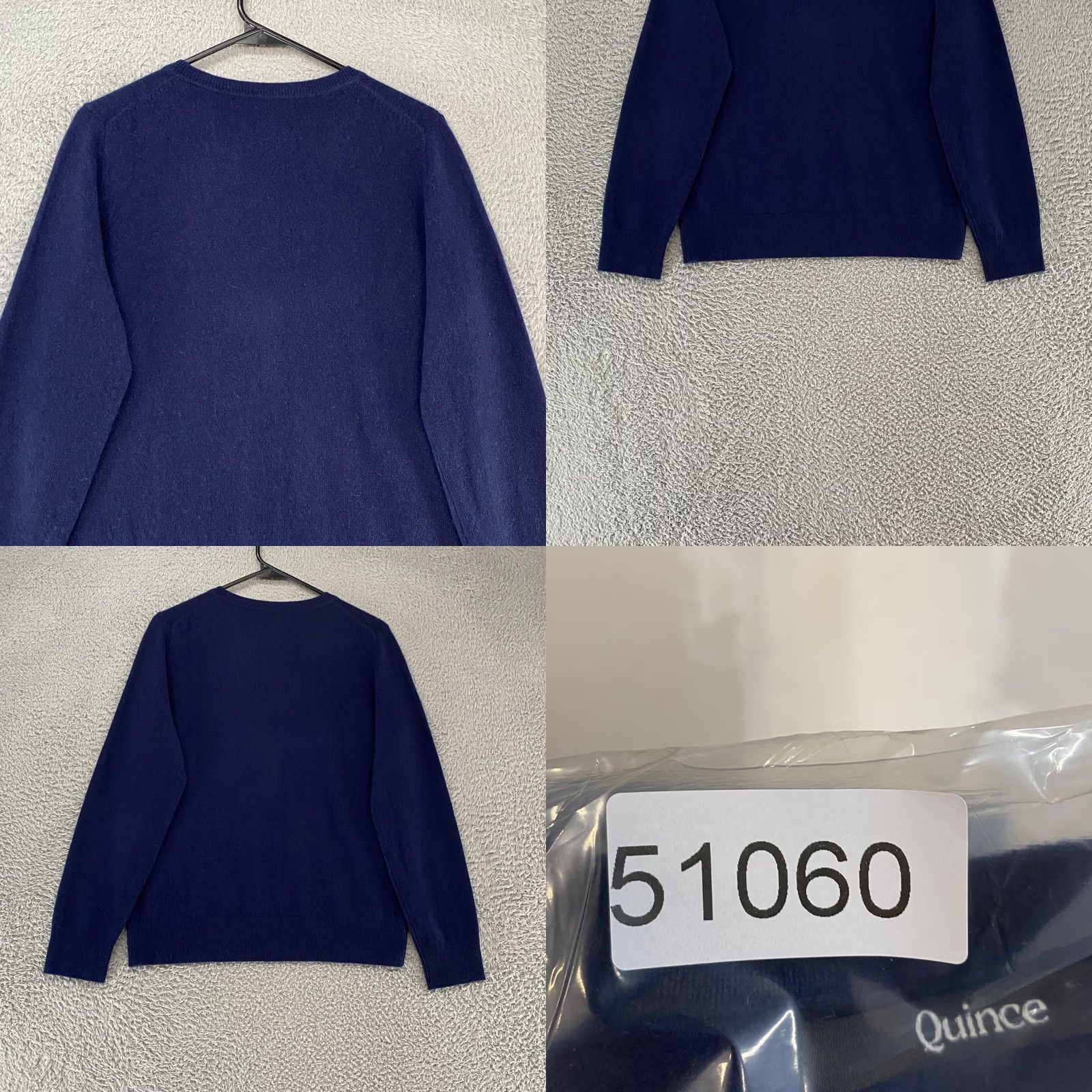 Quince Quince Cashmere Sweater Womens M Navy Blue V-Neck Quiet Luxury Soft Knit Pullover Long Sleeve Solid Knit All Seasons Lightweight Size M / US 6-8 / IT 42-44 - 8 Thumbnail