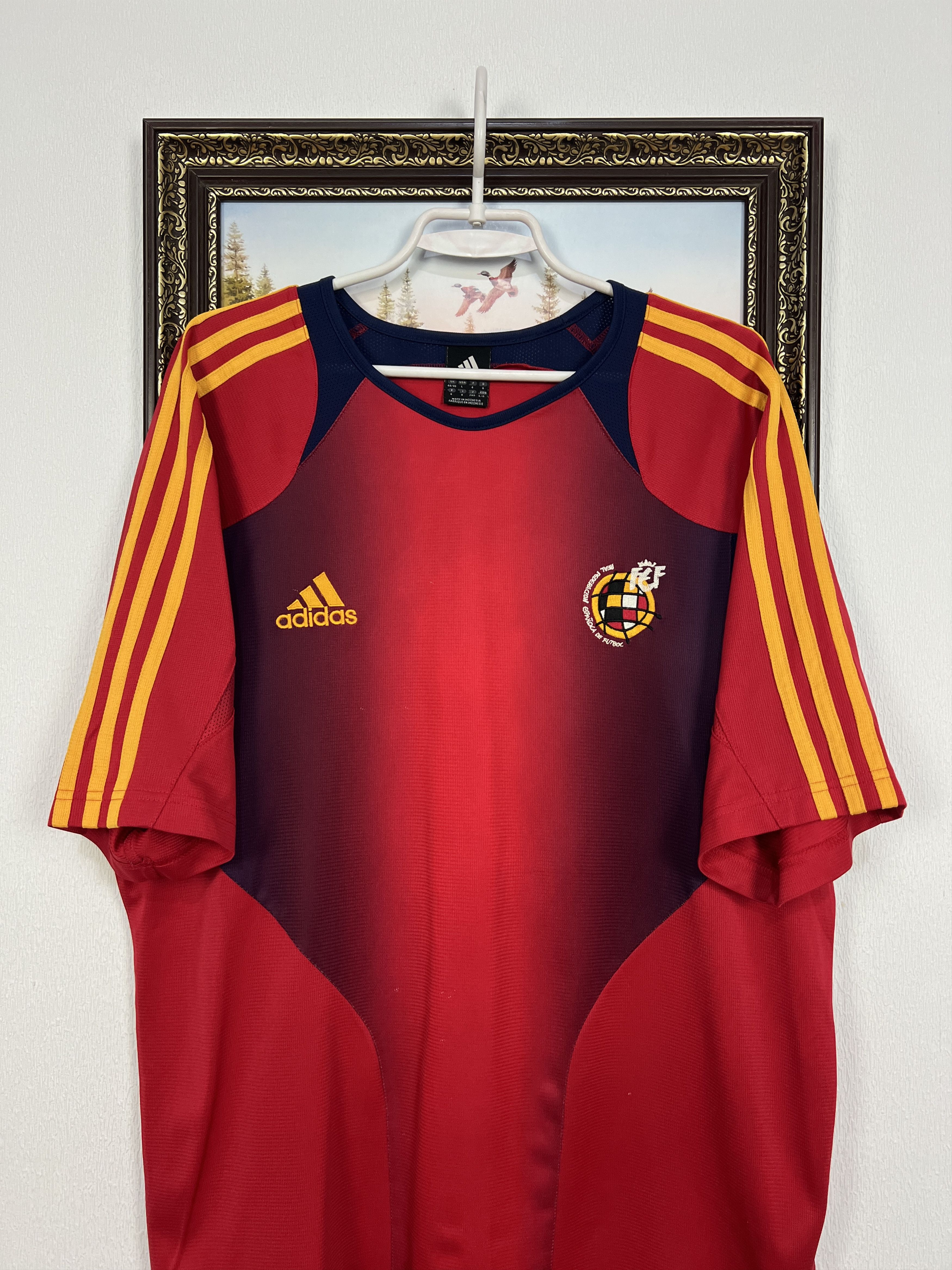 Adidas Vintage Adidas Spain Football Train Shirt Soccer Camiseta Size US L / EU 52-54 / 3 - 2 Thumbnail