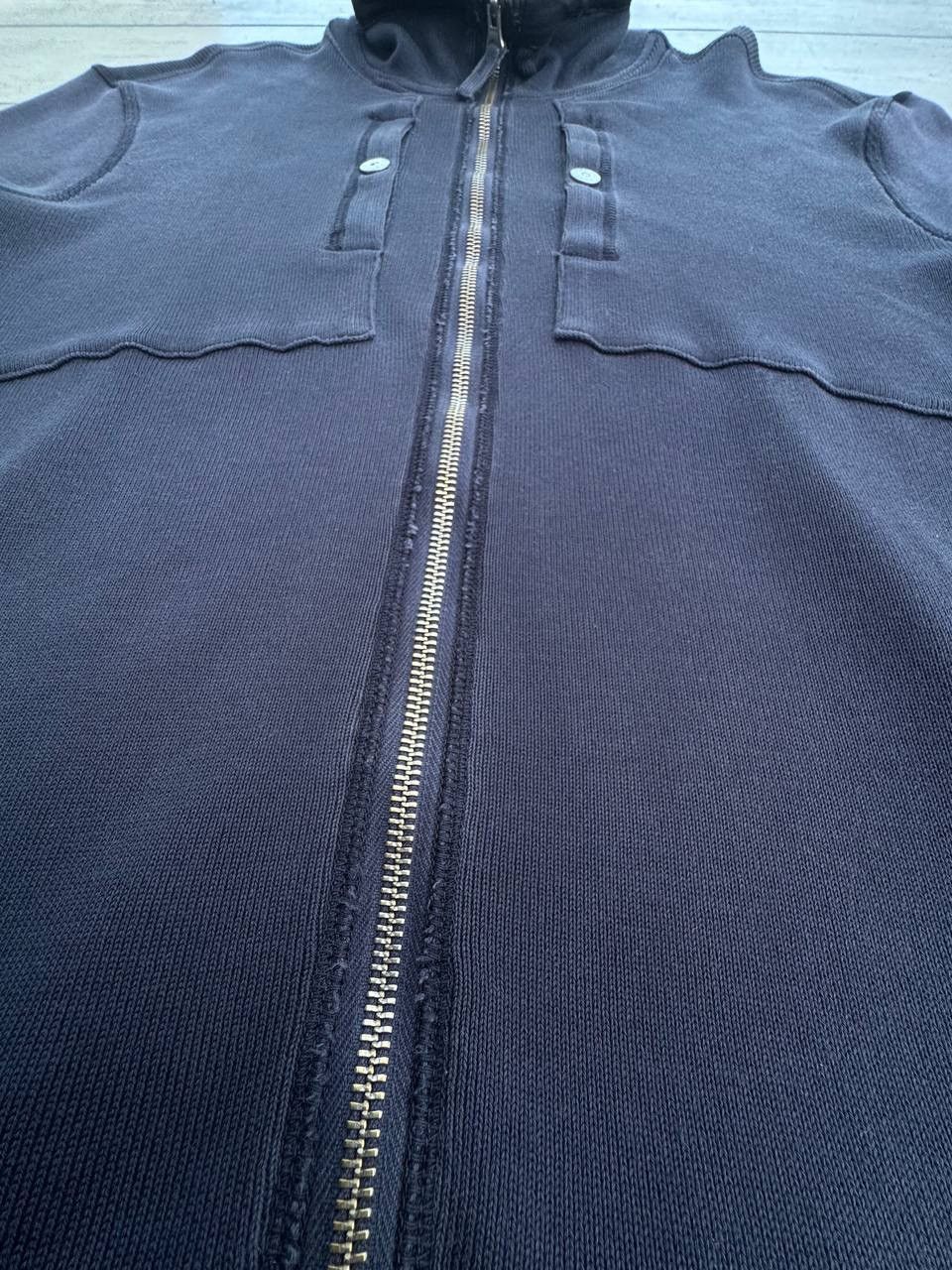 Stone Island Vintage Stone Island Navy knit faded full zip sweater Size US XL / EU 56 / 4 - 6 Thumbnail