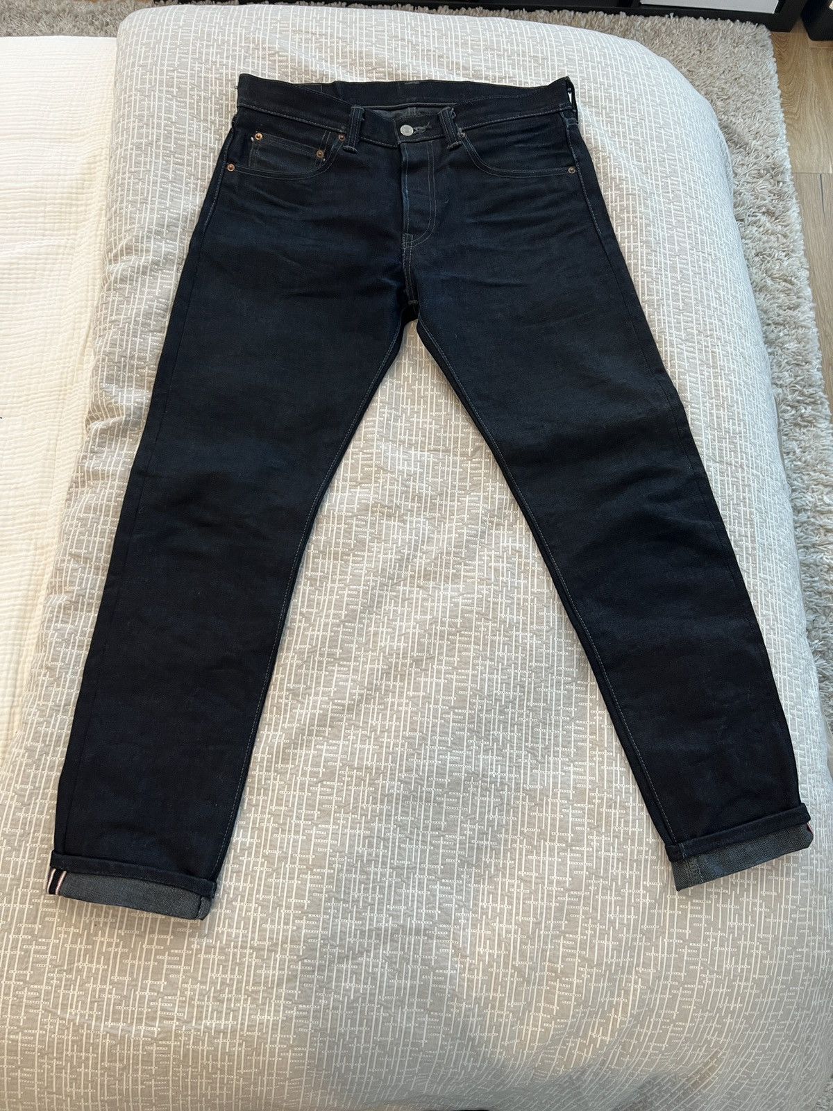 Momotaro Jeans 0306-52G "Indigo x Grey" 18oz Selvedge Denim Size US 34 / EU 50 - 5 Thumbnail