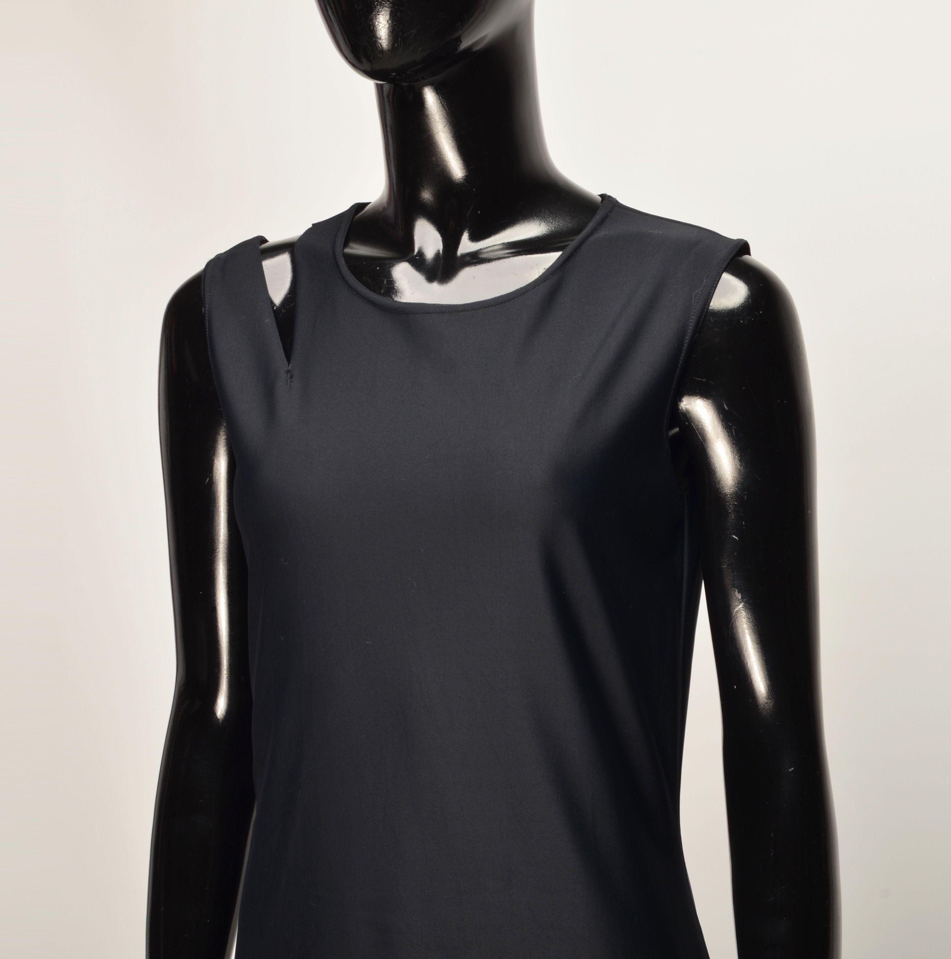 Donna Karan Vintage DKNY 90's Minimal Sleeveless Asymmetric Strap Dress Size S / US 4 / IT 40 - 2 Thumbnail