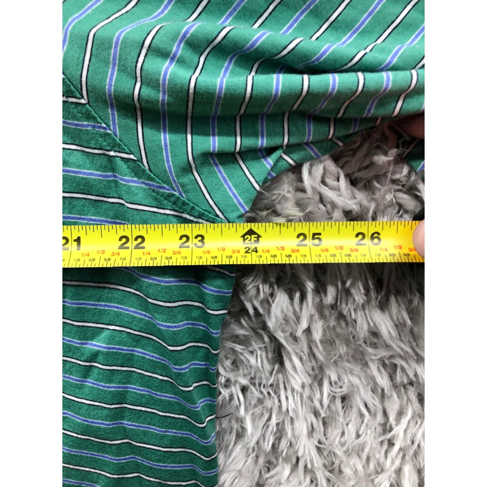 Vintage Fairway & Greene Green Striped Polo Shirt Mens XL Short Sleeve Casual Regular Fit Size US XL / EU 56 / 4 - 3 Thumbnail