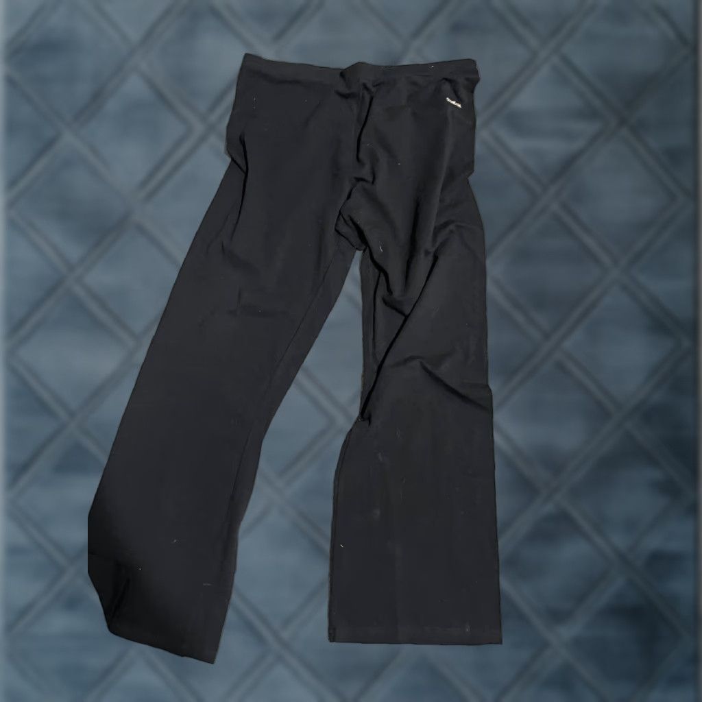 Reebok Reebok Leggings Black Pull On Athletic Women L Size 36" / US 14 / IT 50 - 1 Thumbnail