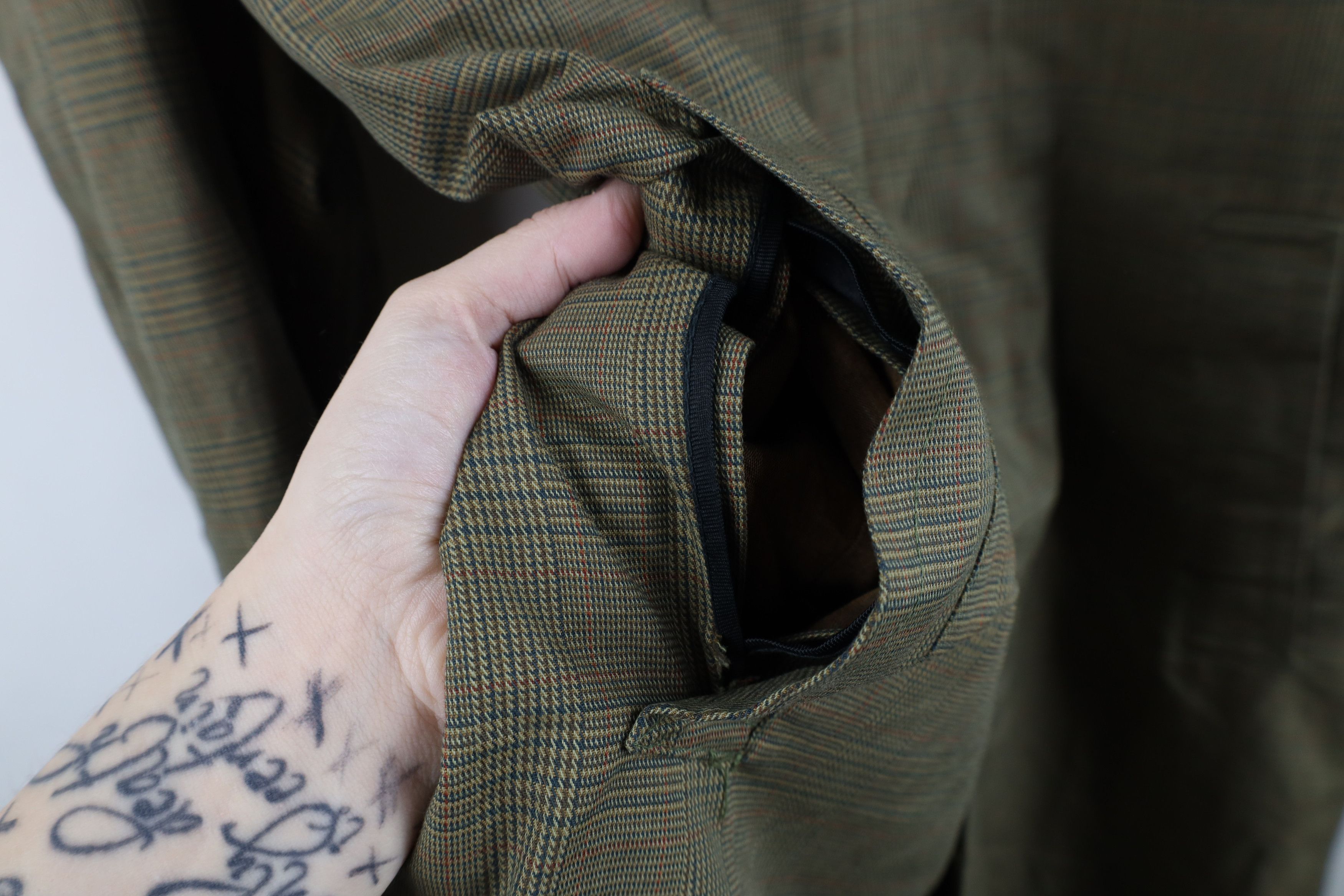 Vintage Vintage 50s 60s Streetwear Houndstooth Paid Trench Coat USA Size US L / EU 52-54 / 3 - 7 Thumbnail
