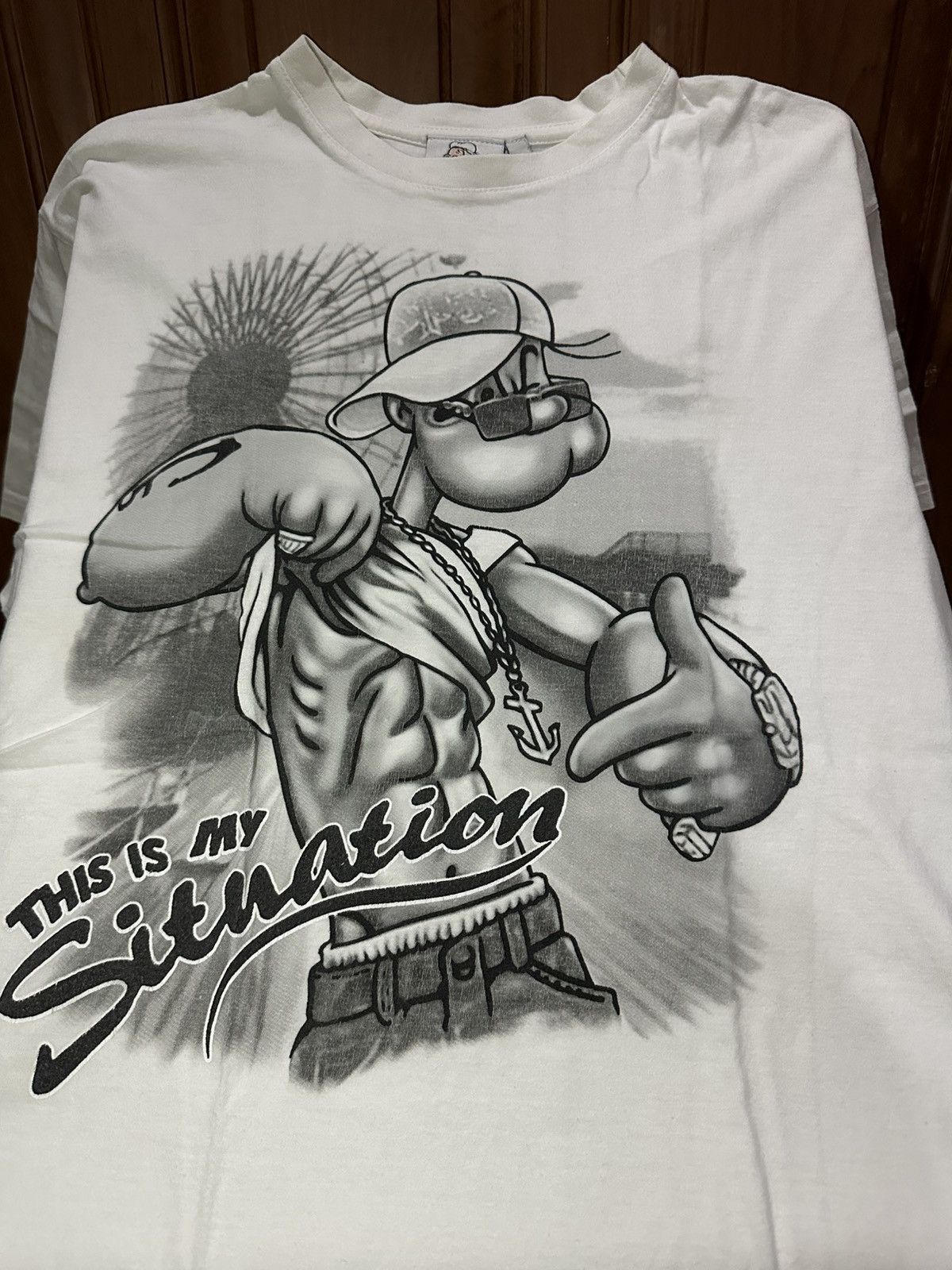 Vintage Popeye “This is my Situation” Size US M / EU 48-50 / 2 - 1 Thumbnail