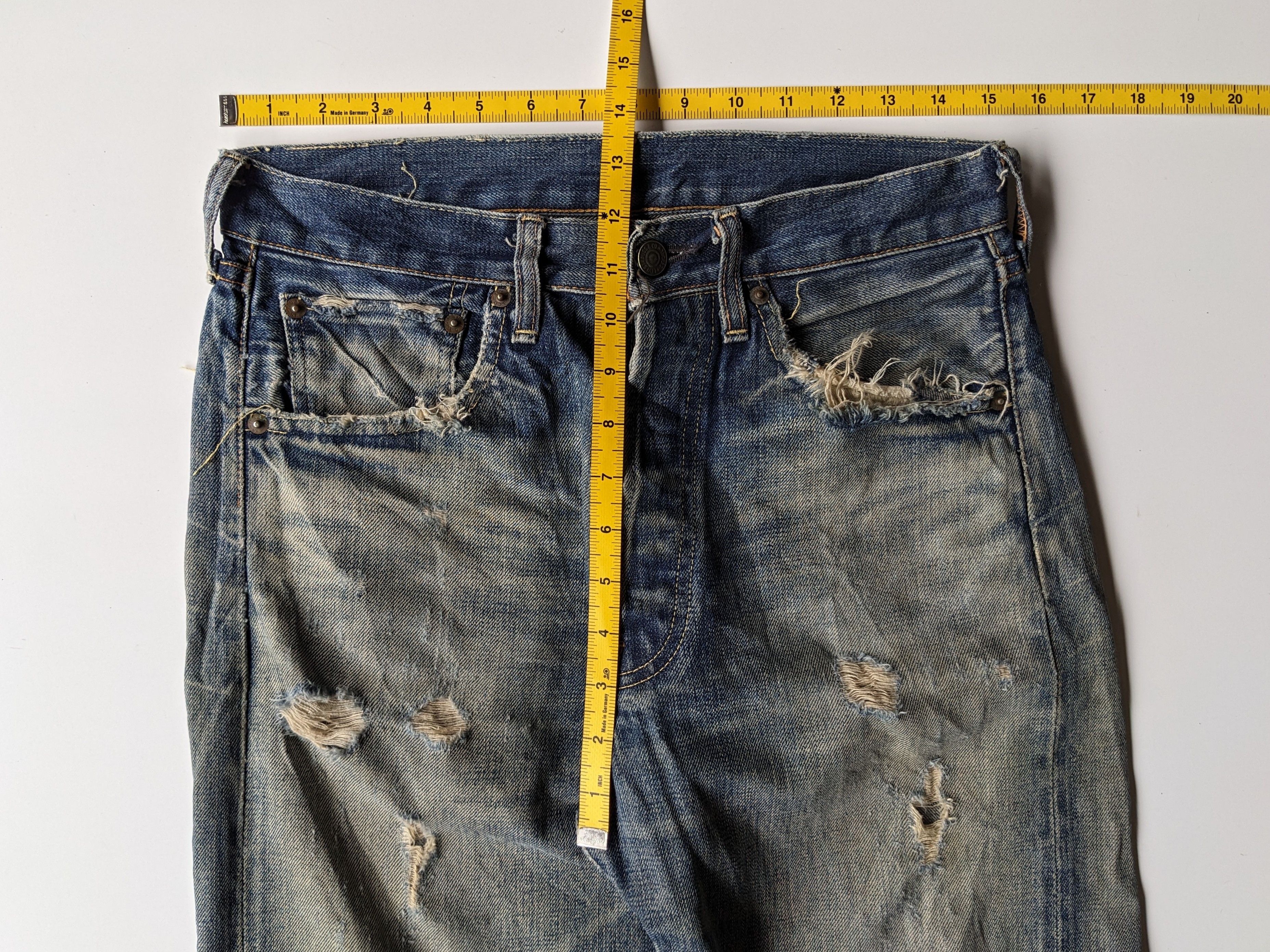 Levi's Vintage Levi's Big E redline selvedge distressed Size US 30 / EU 46 - 9 Thumbnail