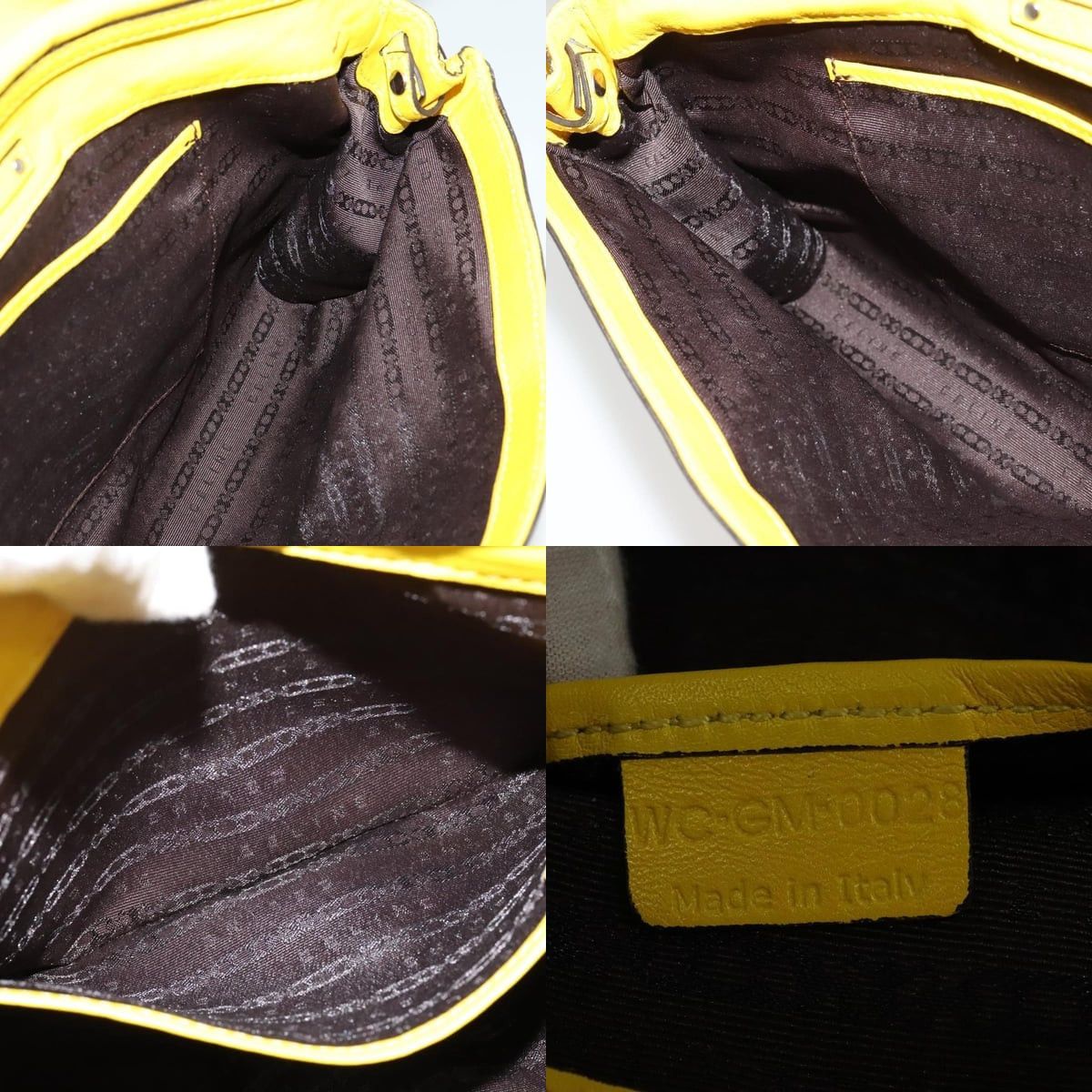 Celine CELINE Chain Shoulder Bag Leather Yellow Silver Size ONE SIZE - 12 Thumbnail