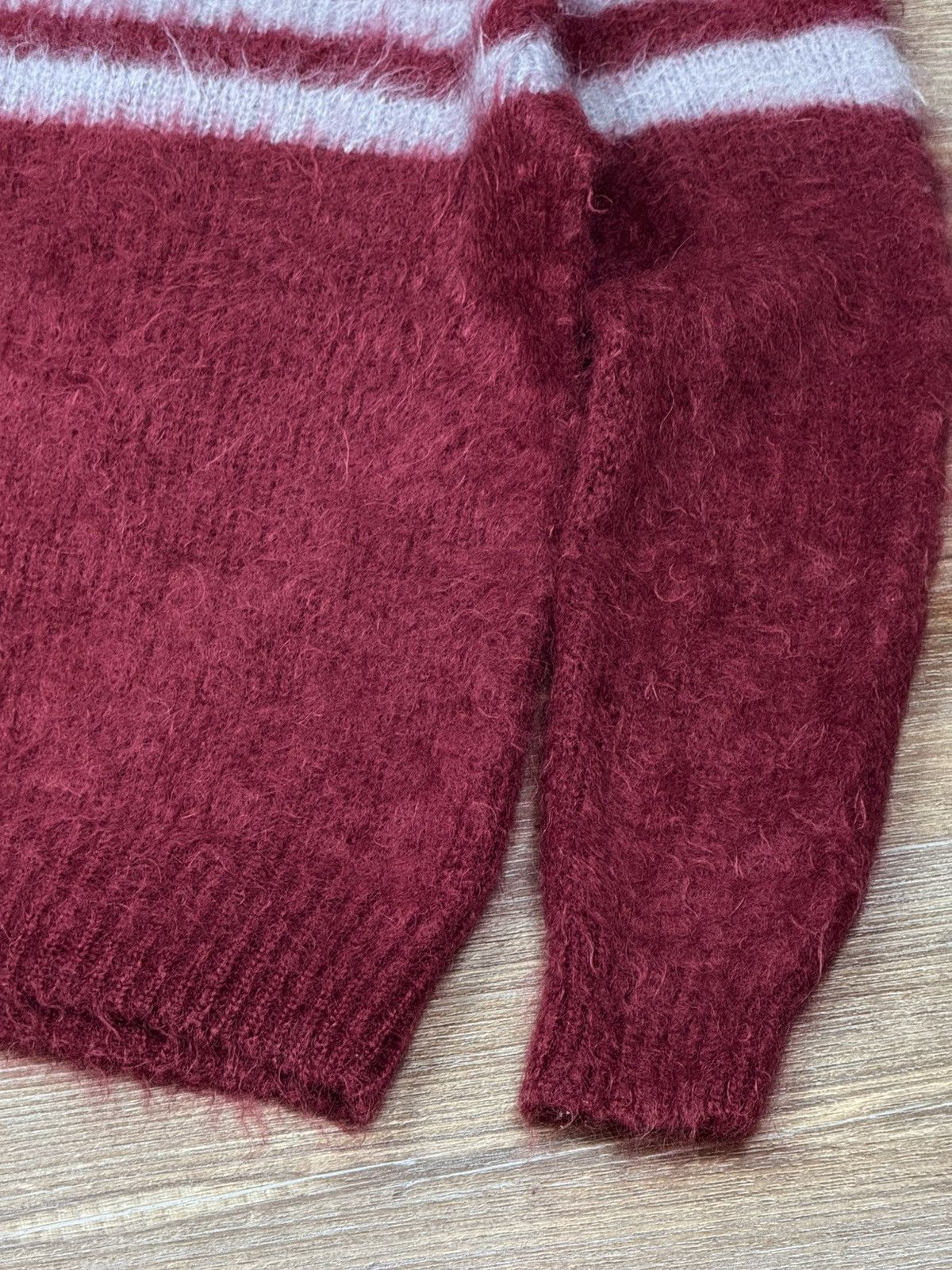 Howlin By Morrison × Howlin' Howlin by Morrison Stripped Red Mohair Crewneck Sweater Size US S / EU 44-46 / 1 - 11 Thumbnail