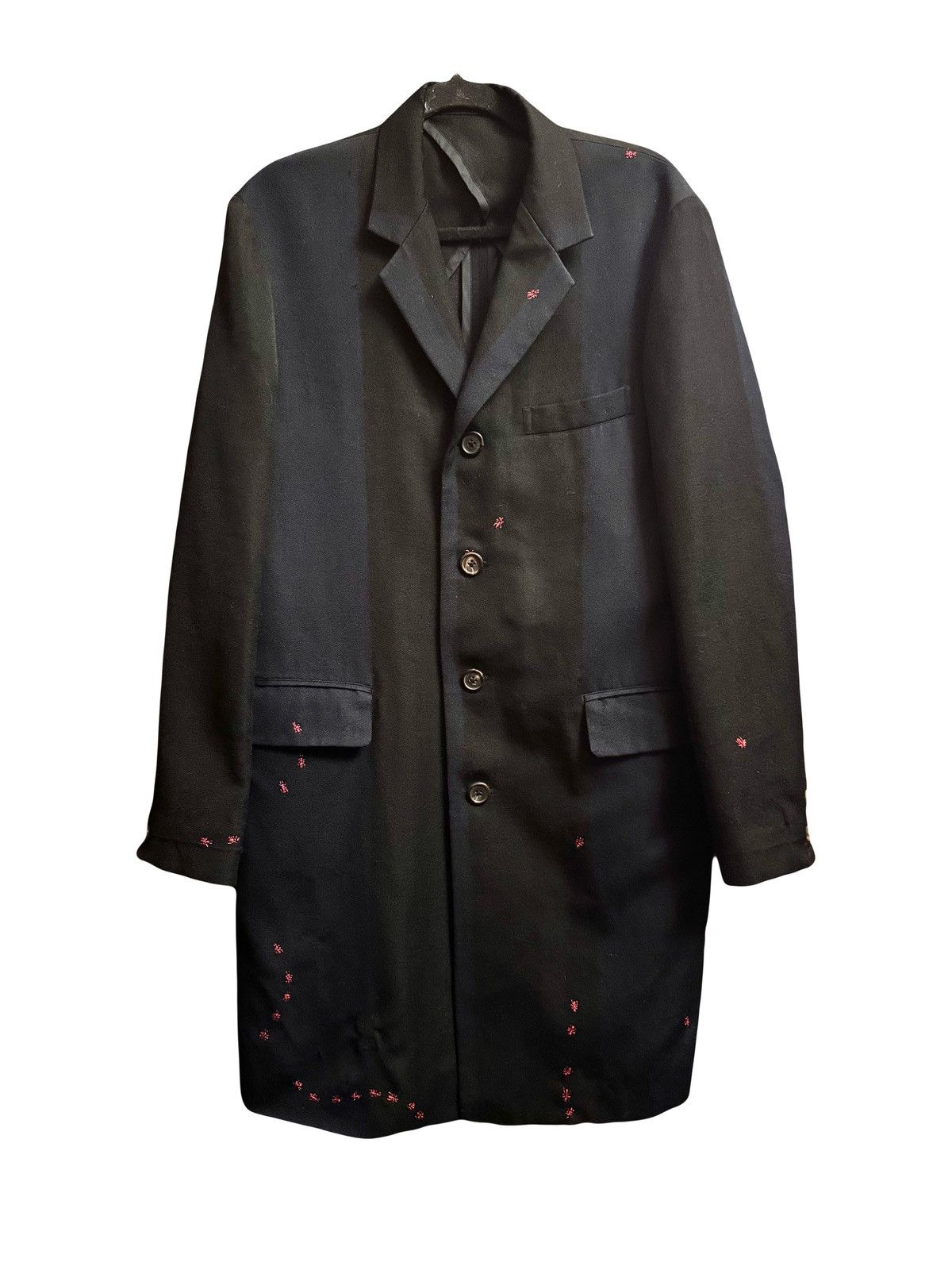 Yohji Yamamoto yohji yamamoto vintage wool embroidered coat 2jp men Size US S / EU 44-46 / 1 - 1 Thumbnail