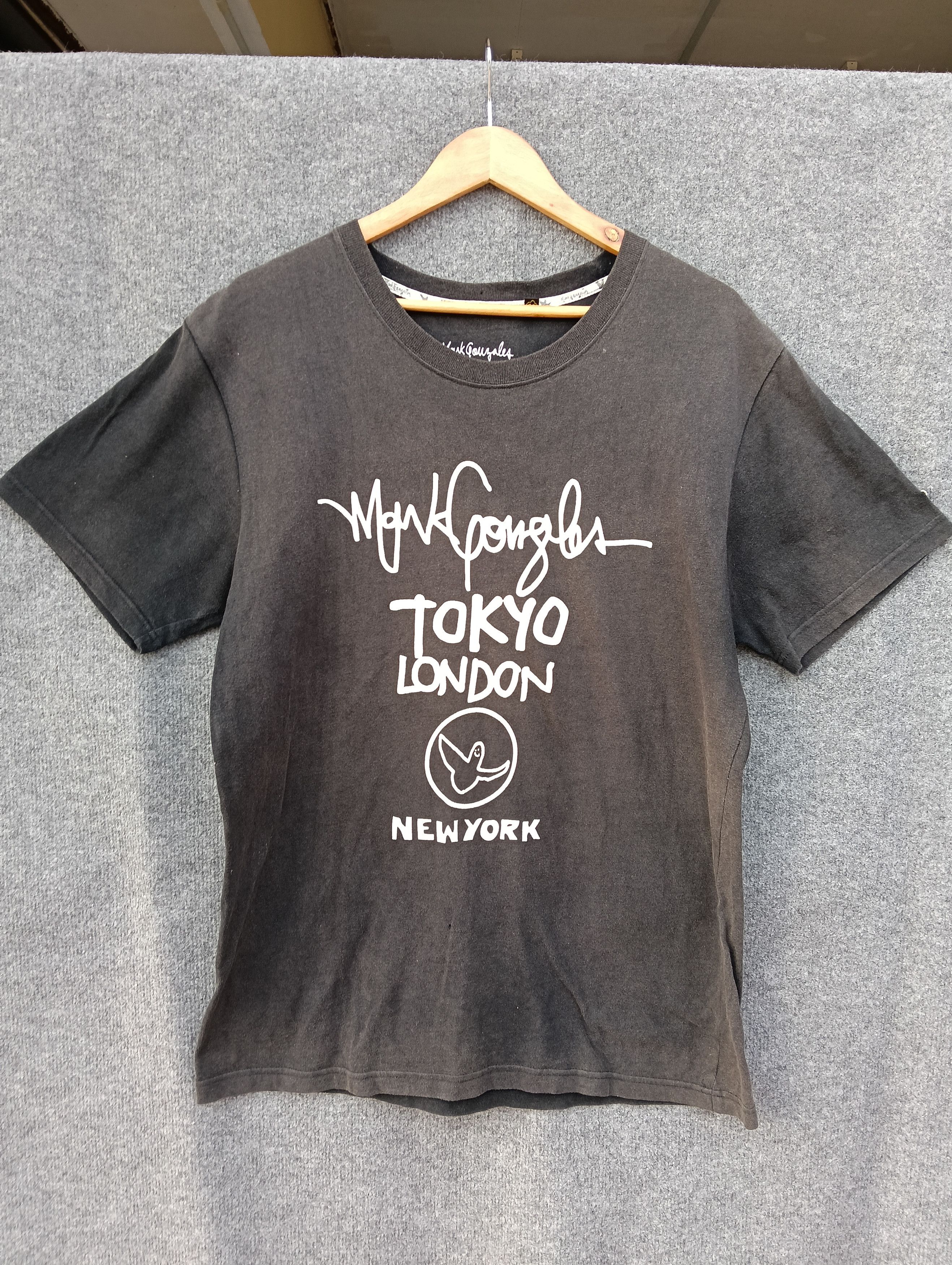 Welcome Skateboards Mark Gonzales x Back Number Faded Black T-shirt Size US XL / EU 56 / 4 - 1 Thumbnail