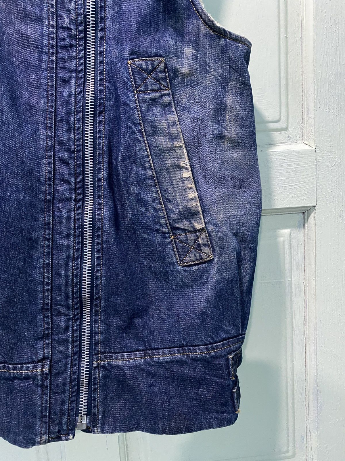 Diesel Diesel Denim Vest Jacket Sherpa Lining Sleeveless Zip Front Size US S / EU 44-46 / 1 - 4 Thumbnail