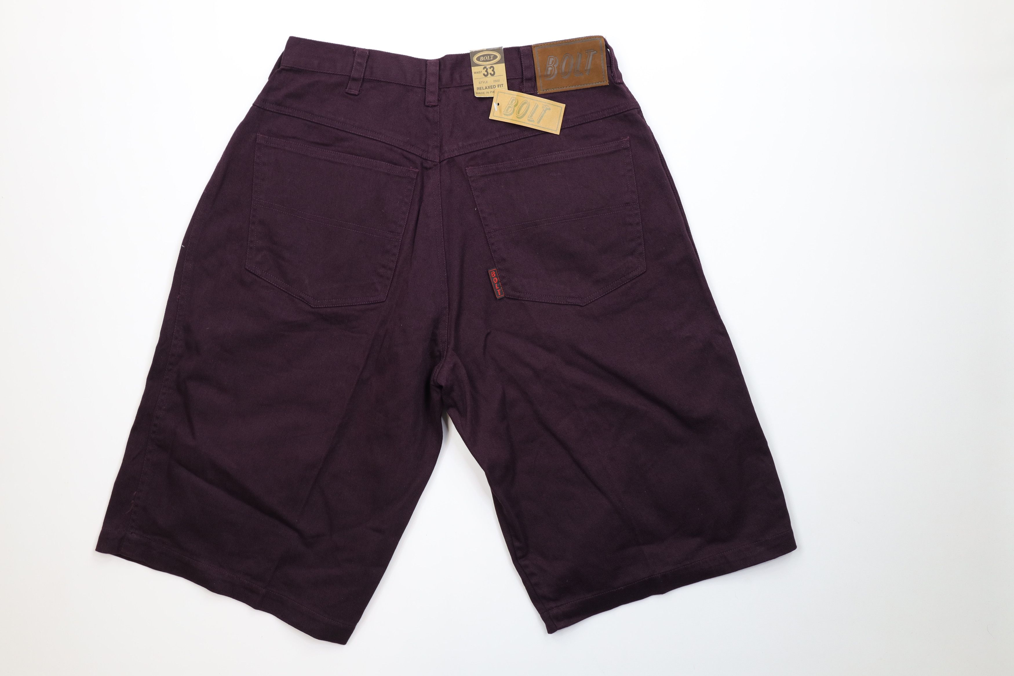Vintage Deadstock Vintage 90s Streetwear Fit Denim Shorts Purple Size US 33 - 7 Thumbnail