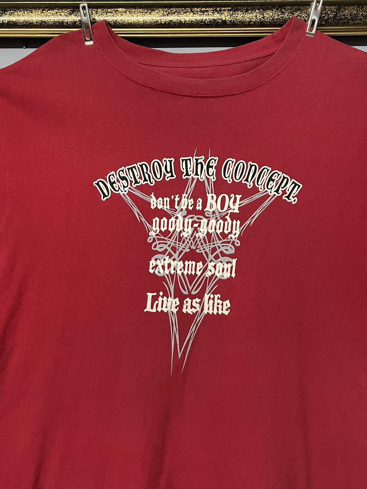 Japanese Brand Vintage 1990s Japan Designer Destroy The Concept Tribal Tee Size US M / EU 48-50 / 2 - 3 Thumbnail