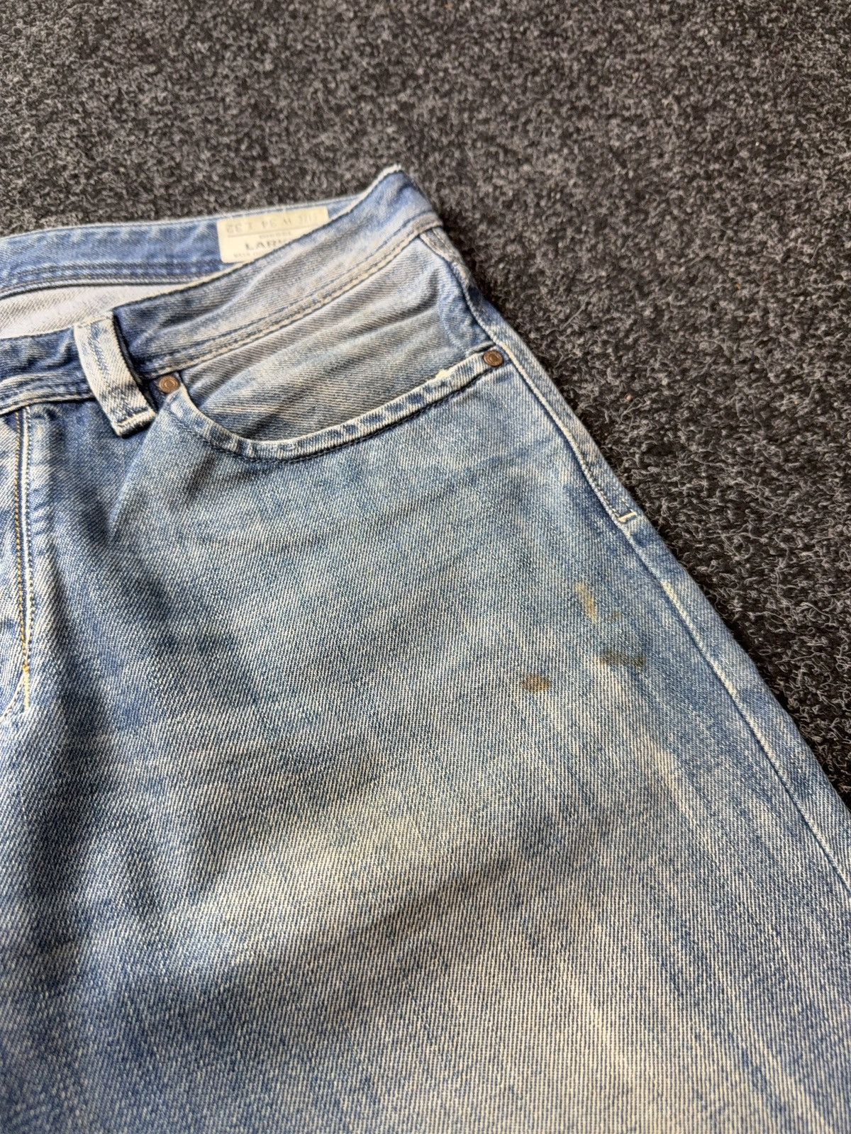 Diesel Luxury 00s Y2K Dirty Diesel Larkee Straight Leg Faded Jeans Size US 34 / EU 50 - 8 Thumbnail
