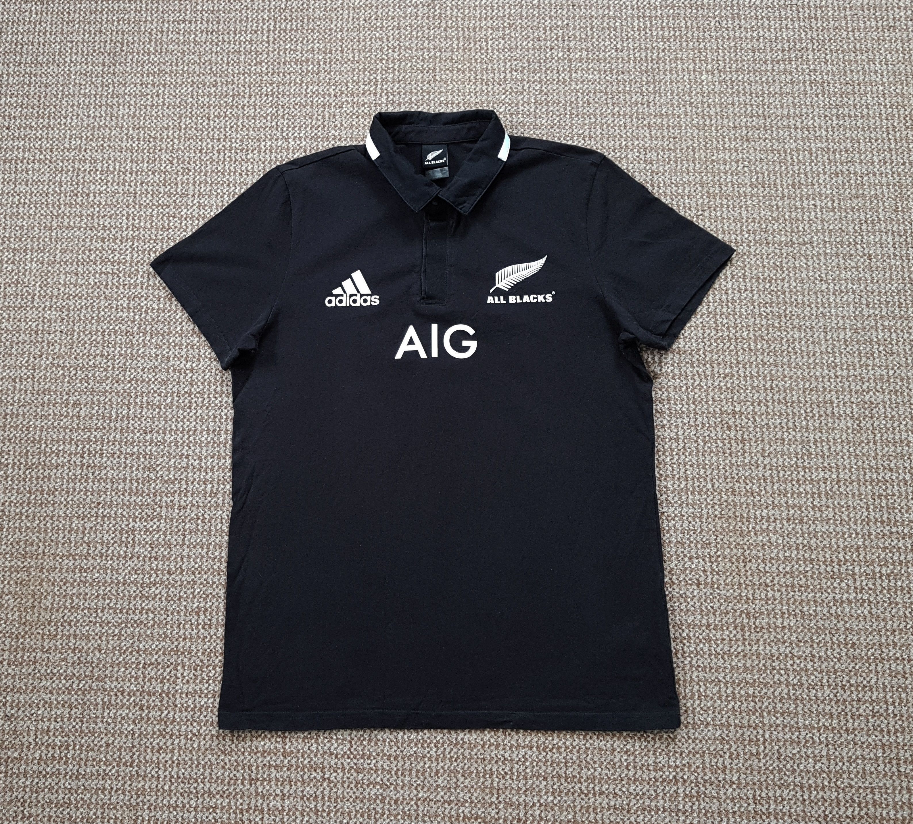 Adidas Adidas All Blacks New Zealand Rugby Polo Shirt World Cup L Size US L / EU 52-54 / 3 - 1 Thumbnail
