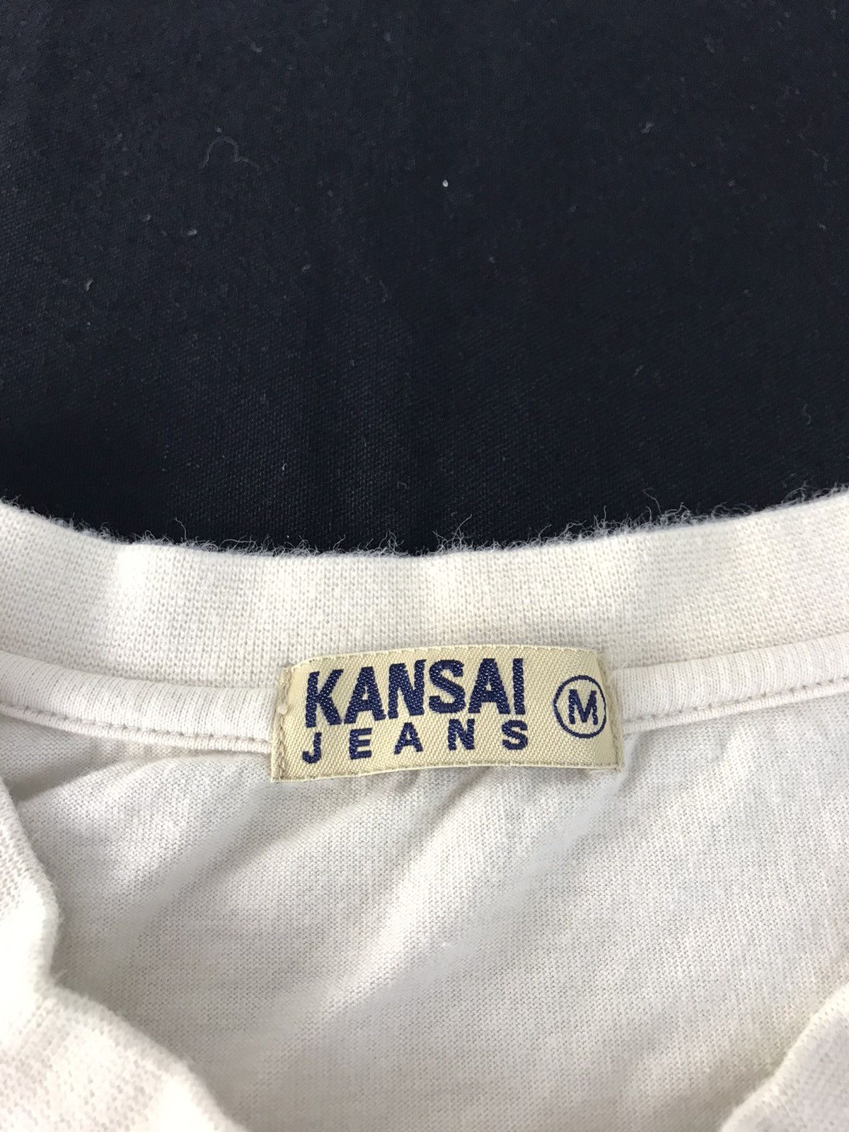 Kansai Yamamoto Kansai Yamamoto Jeans Henley Neck Longsleeve Spell Out Tee Size US S / EU 44-46 / 1 - 4 Thumbnail