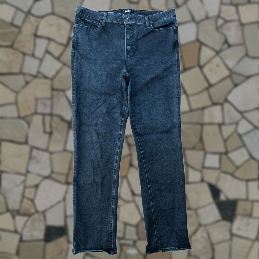Paige Paige Jeans Faded Black Hoxton Slim Ankle Button Fly Womens 32 X 27.5 Inseam Size 24" / US 00 / IT 34 - 1 Thumbnail