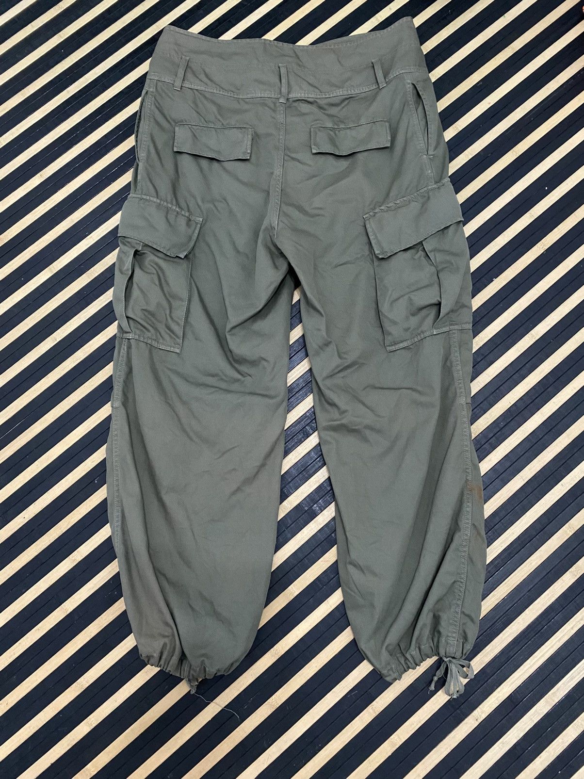Hysteric Glamour × If Six Was Nine × Japanese Brand Mystic Parachute Flared 6 Pocket Olive Green Cargo Pants Size US 34 / EU 50 - 2 Thumbnail