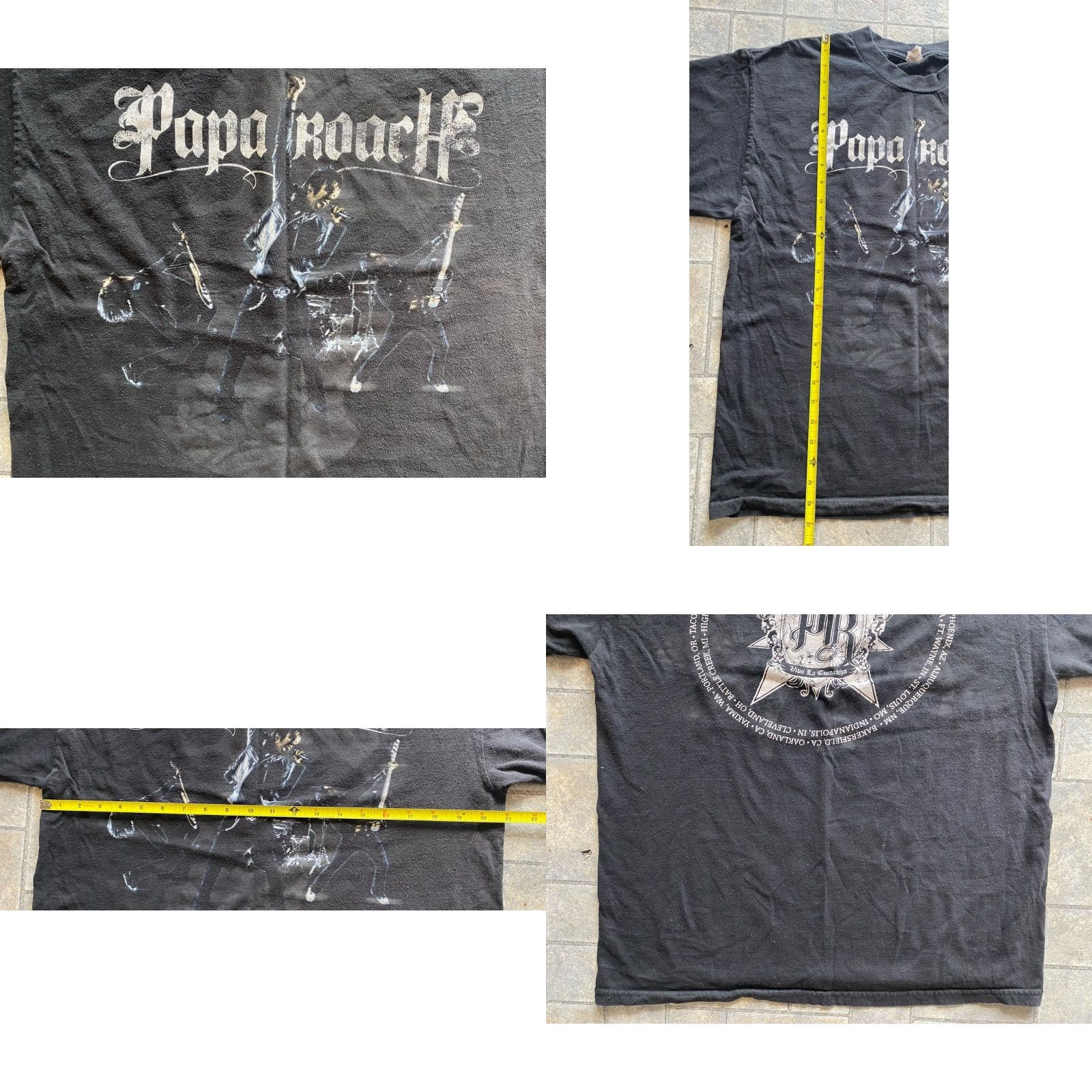 Vintage VINTAGE Papa Roach Viva La Cucaracha Tour T Shirt Alstyle Apparel Men’s Large Black Men Band Music Size US L / EU 52-54 / 3 - 8 Thumbnail