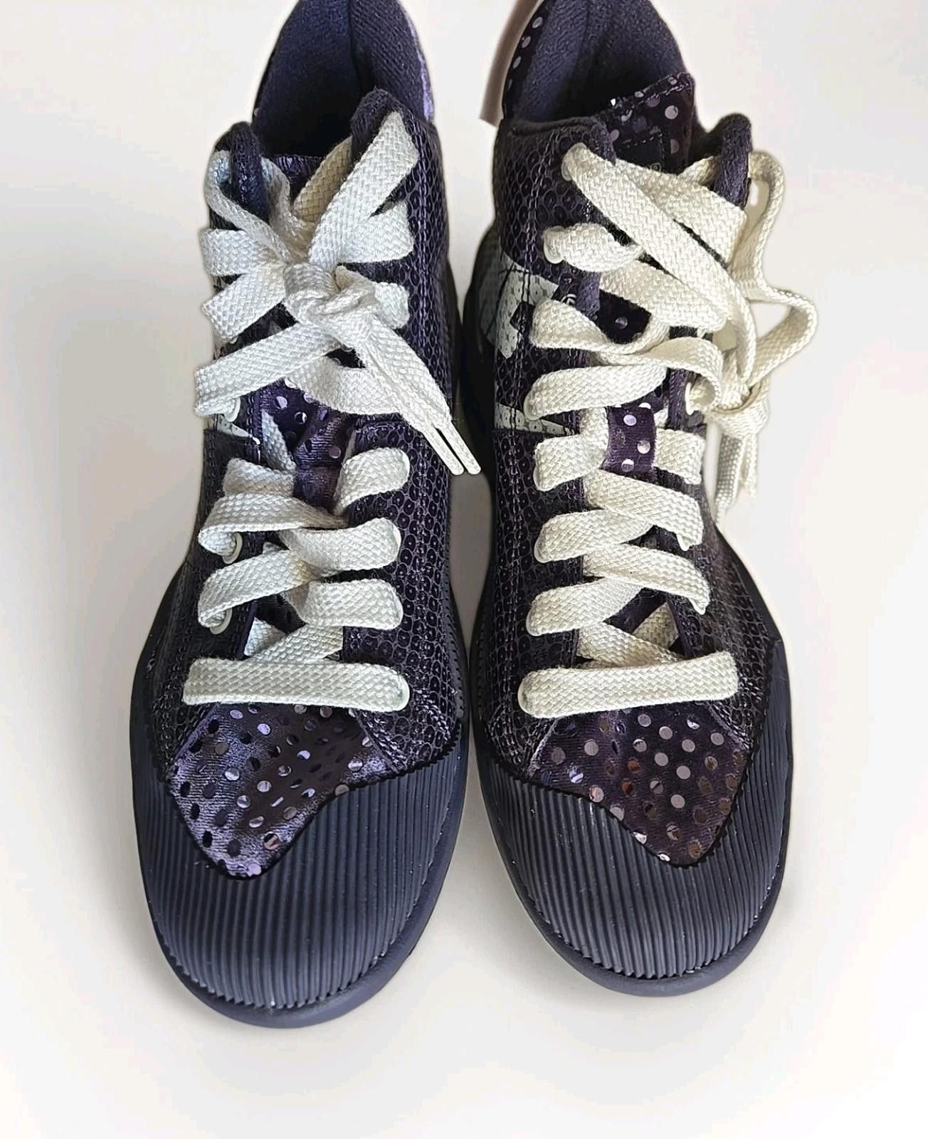 Nike Nike Outbreak High Top Purple Sequin Shoes Sneakers 9.5 Size US 9.5 / IT 39.5 - 2 Thumbnail