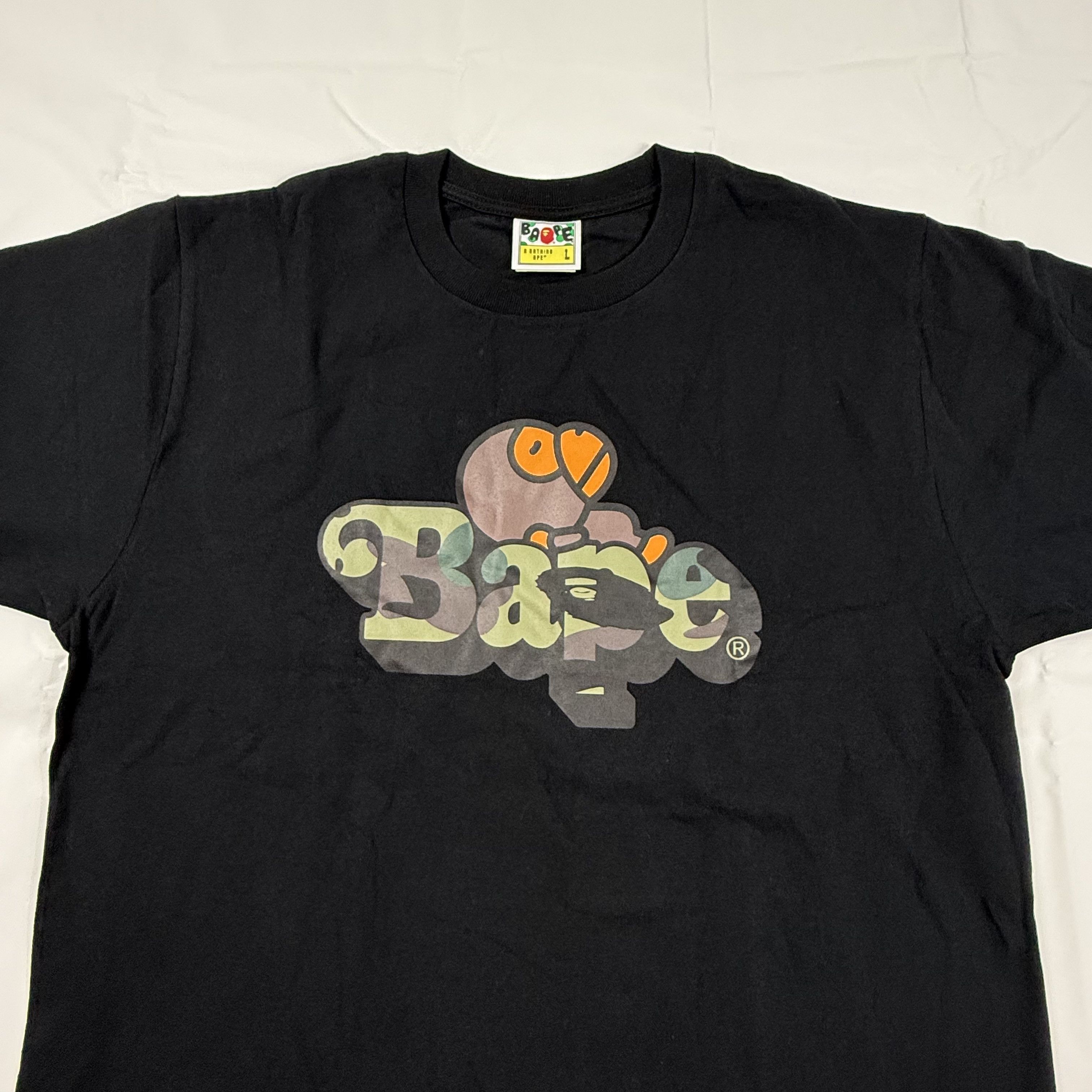 Bape A Bathing Ape BAPE Black Camo Logo Graphic T-Shirt Size US L / EU 52-54 / 3 - 2 Thumbnail