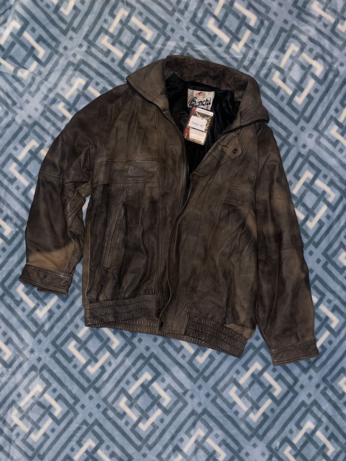 Vintage Weathered Leather Jacket Size US M / EU 48-50 / 2 - 2 Thumbnail