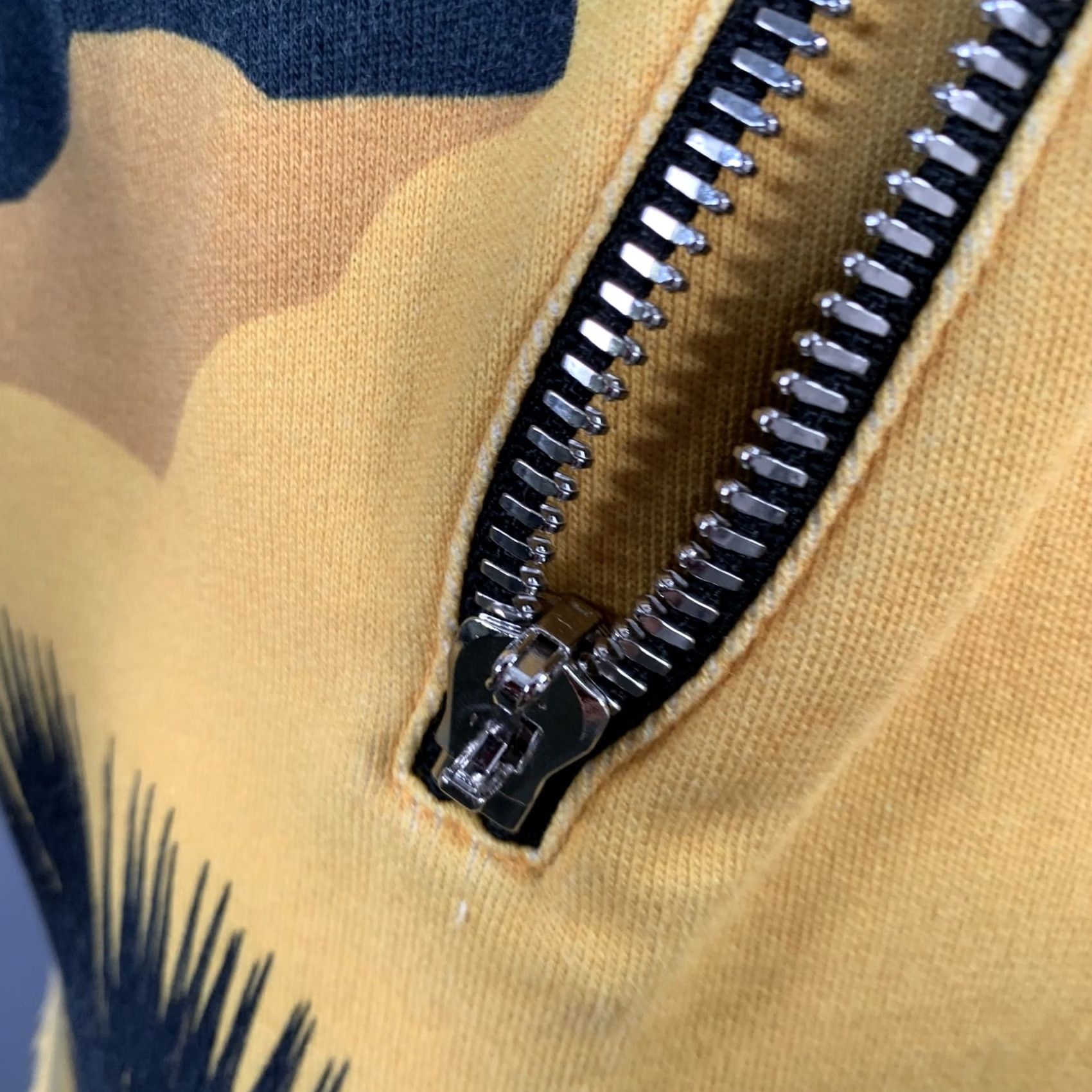 Balmain BALMAIN Hooded Sweatshirt Black Orange Blue Tropical Cotton Zip Up L Men Tubular Pattern Tropical Cotton Sweatshirt Size US L / EU 52-54 / 3 - 5 Thumbnail