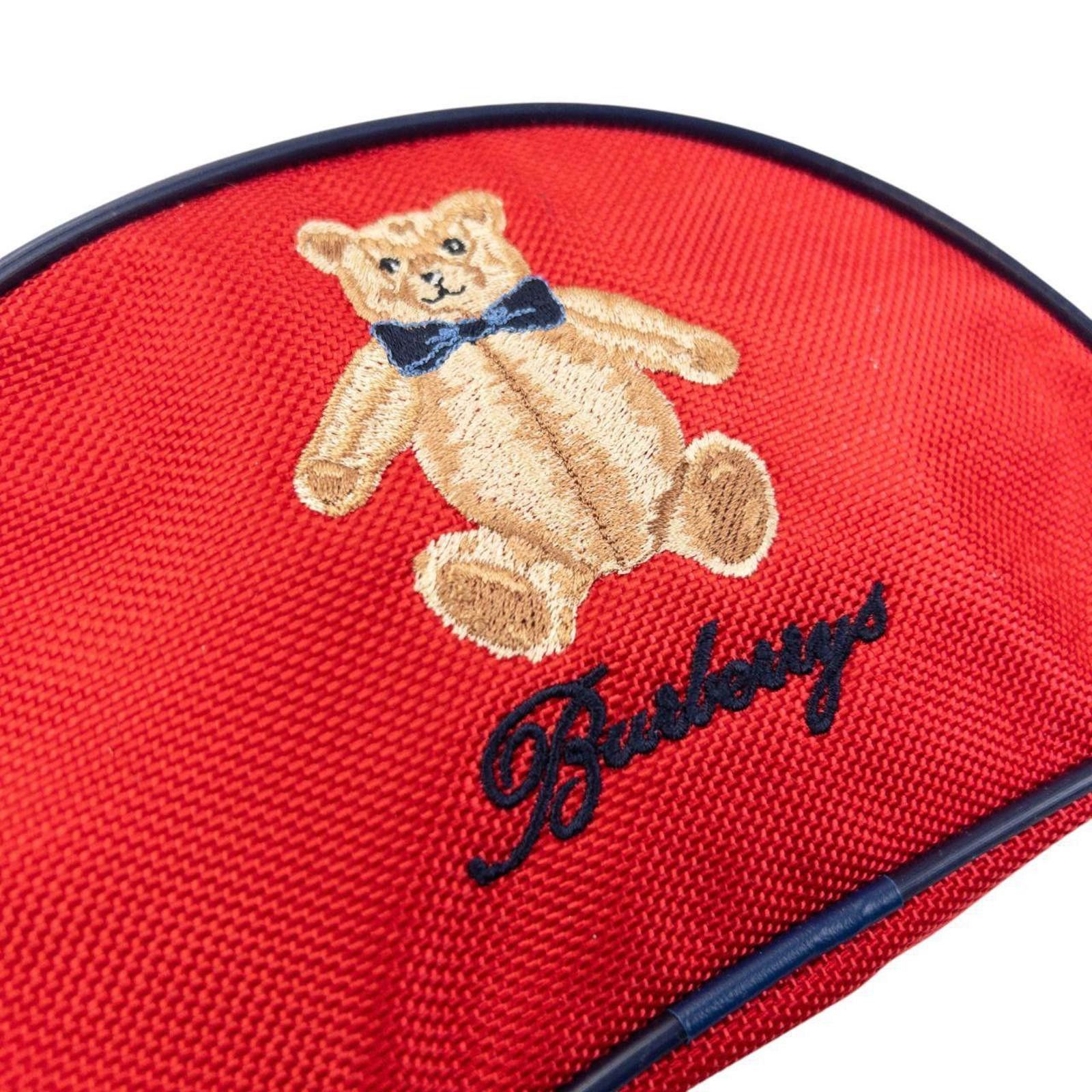 Burberry Vintage 90s Burberry Embroidered Teddy Bear Zip Pouch Size ONE SIZE - 6 Thumbnail