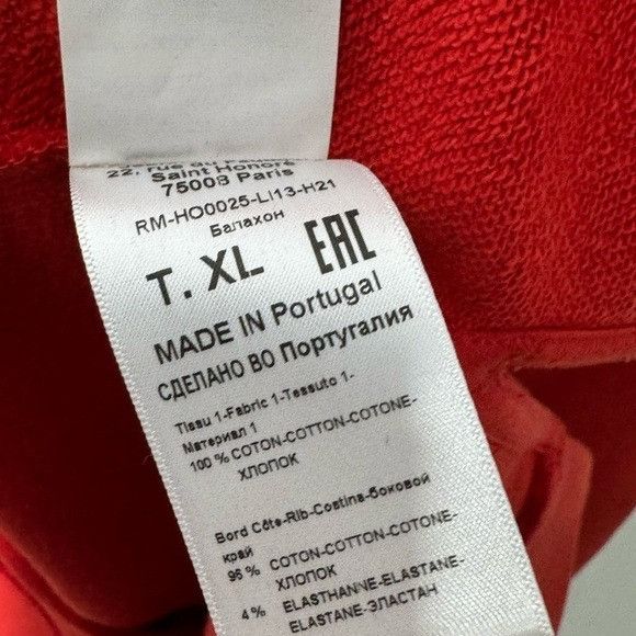 Lanvin Lanvin Curb Hoodie Sweatshirt Ruby Red Men’s XL. Size US XL / EU 56 / 4 - 4 Thumbnail