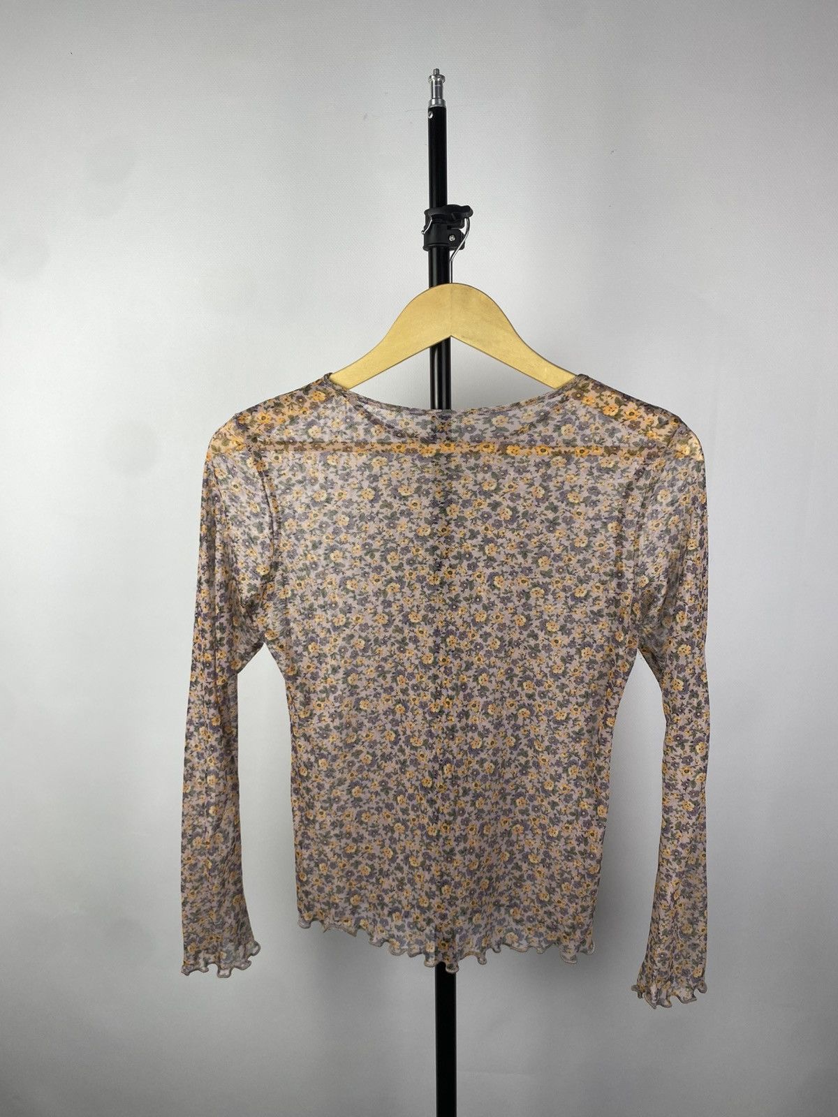 Designer × Japanese Brand × Vintage Save The Queen Jean Paul Gaultier Style Floral Mesh Blouses Size S / US 4 / IT 40 - 3 Thumbnail