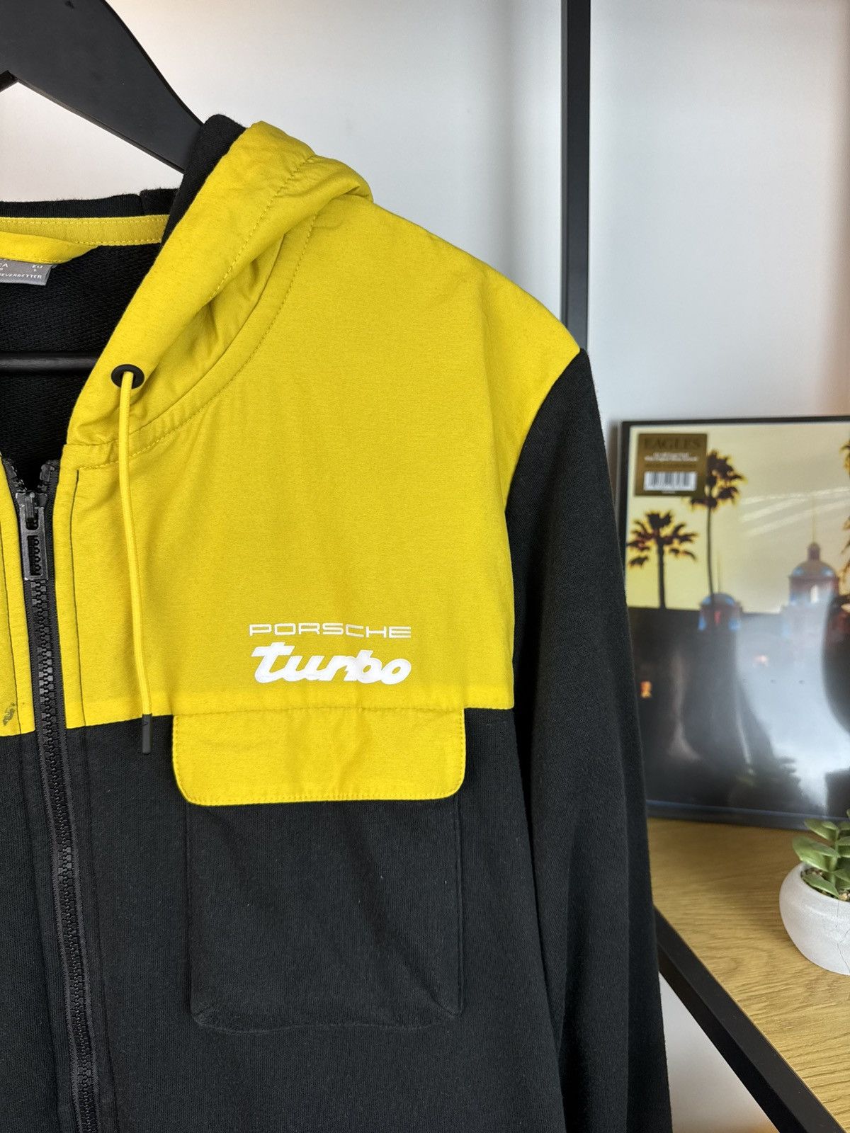 Porsche Design × Puma Porsche Turbo Jacket by Puma Hoodie Hoodie Black / Yellow Size US L / EU 52-54 / 3 - 5 Thumbnail