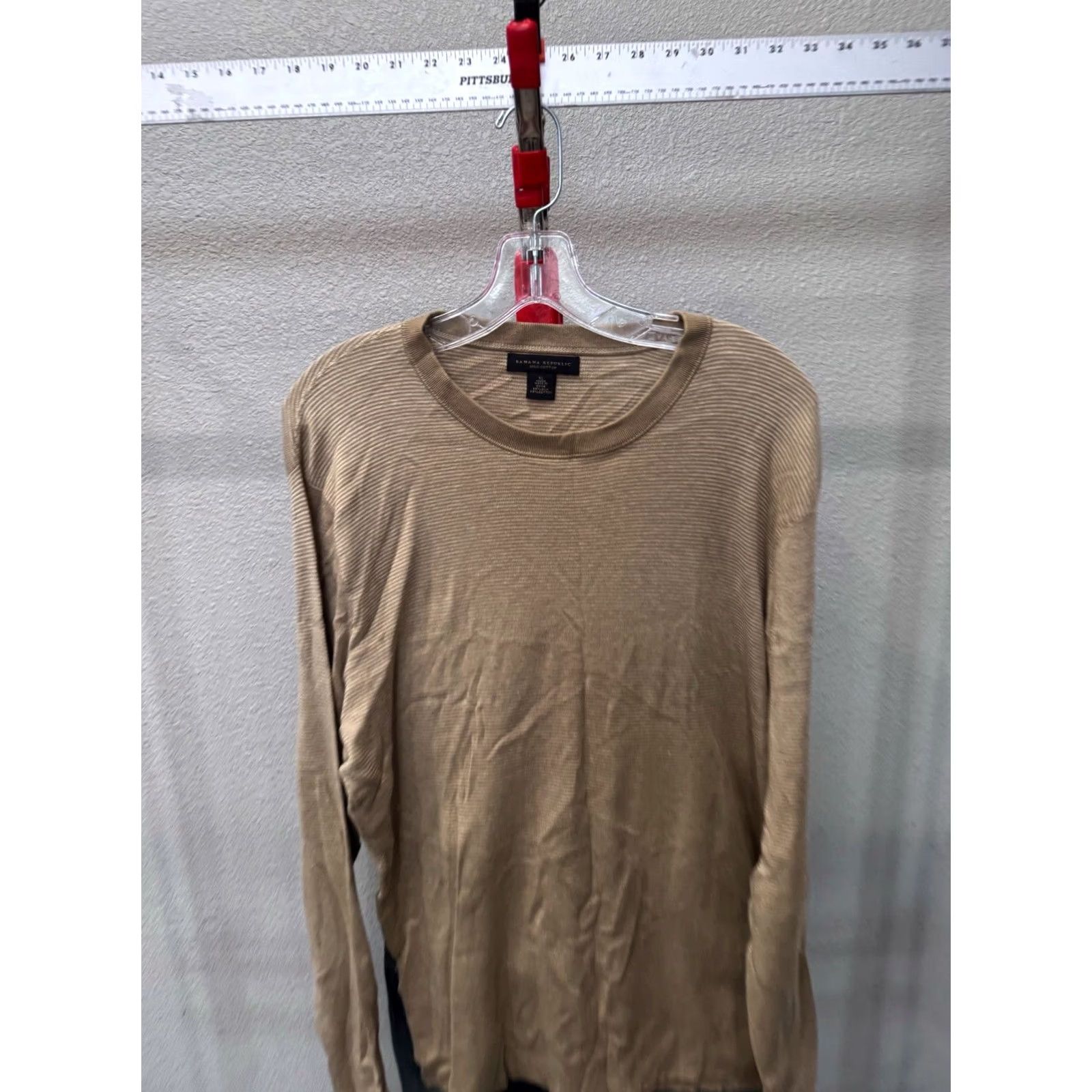 Banana Republic Banana Republic Sweater Mens XL Sharp Silk Ctn Stripe Size US XL / EU 56 / 4 - 2 Thumbnail