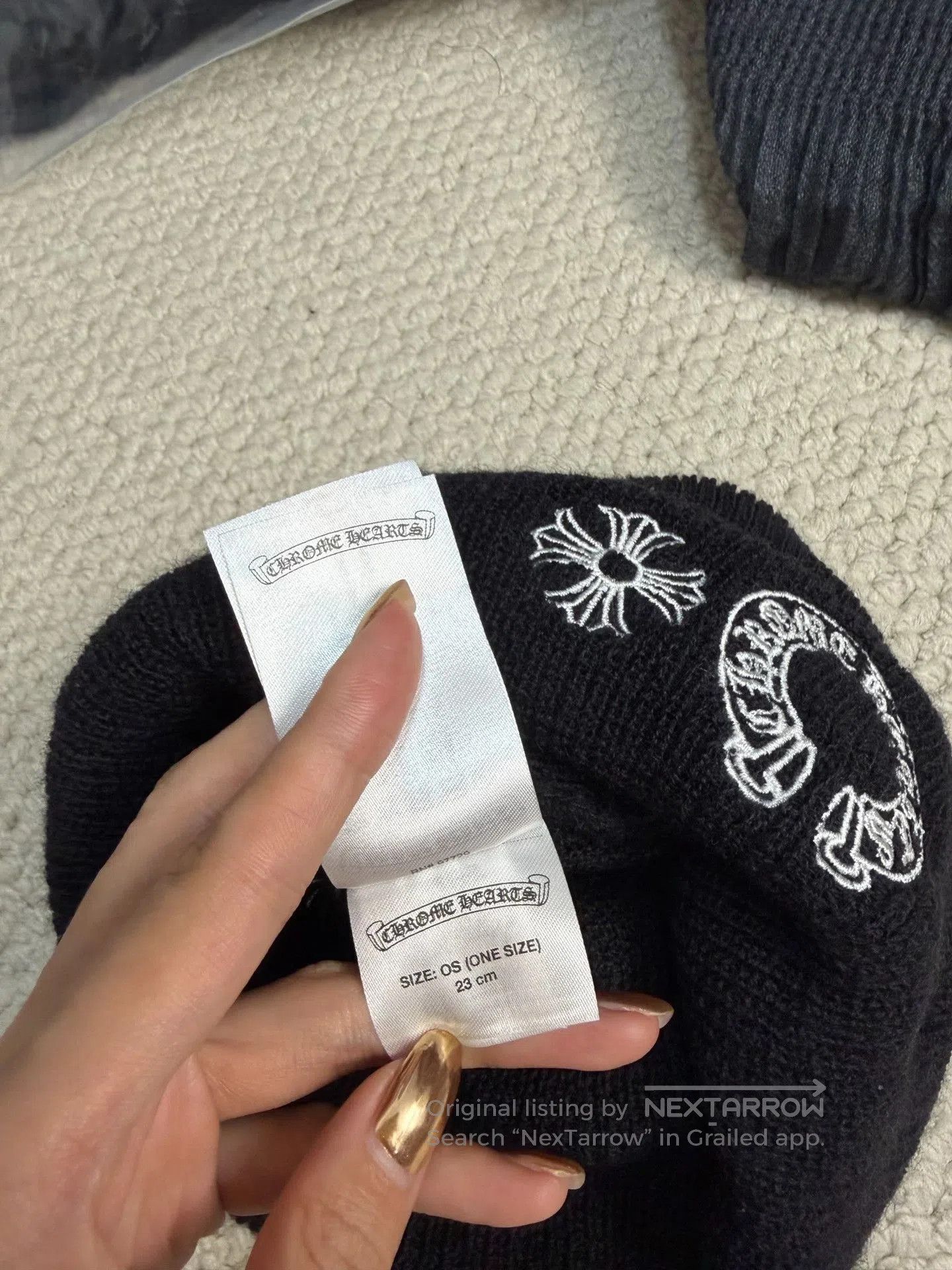 Chrome Hearts Chrome Hearts Horseshoe Embroidery Beanie. Size ONE SIZE - 5 Thumbnail