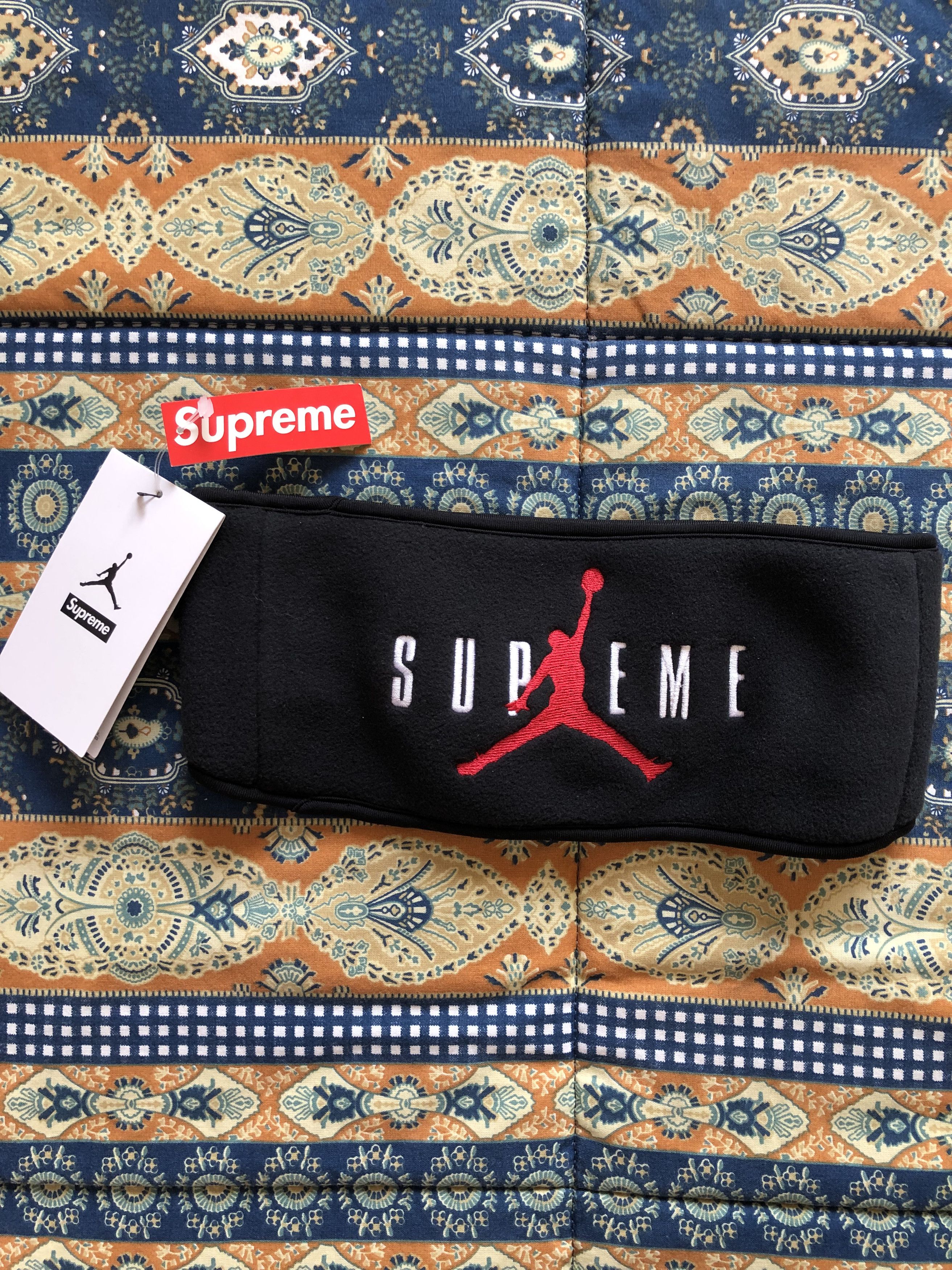 Jordan Brand × Supreme Supreme Jordan Headband black logo