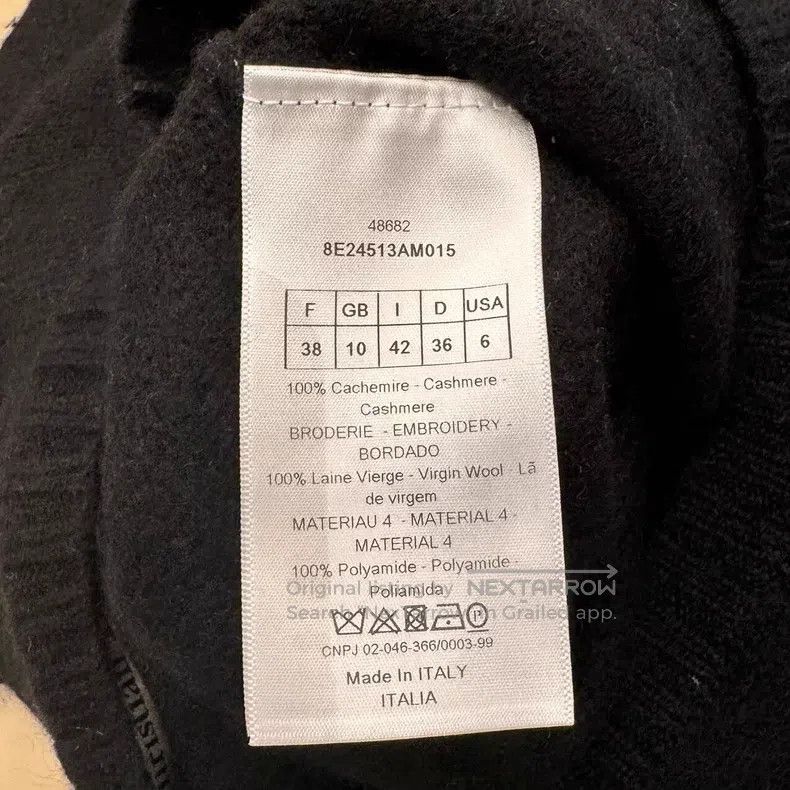 Dior Dior Black little dinosaur pattern inlaid cashmere round-n Size XS / US 0-2 / IT 36-38 - 6 Thumbnail