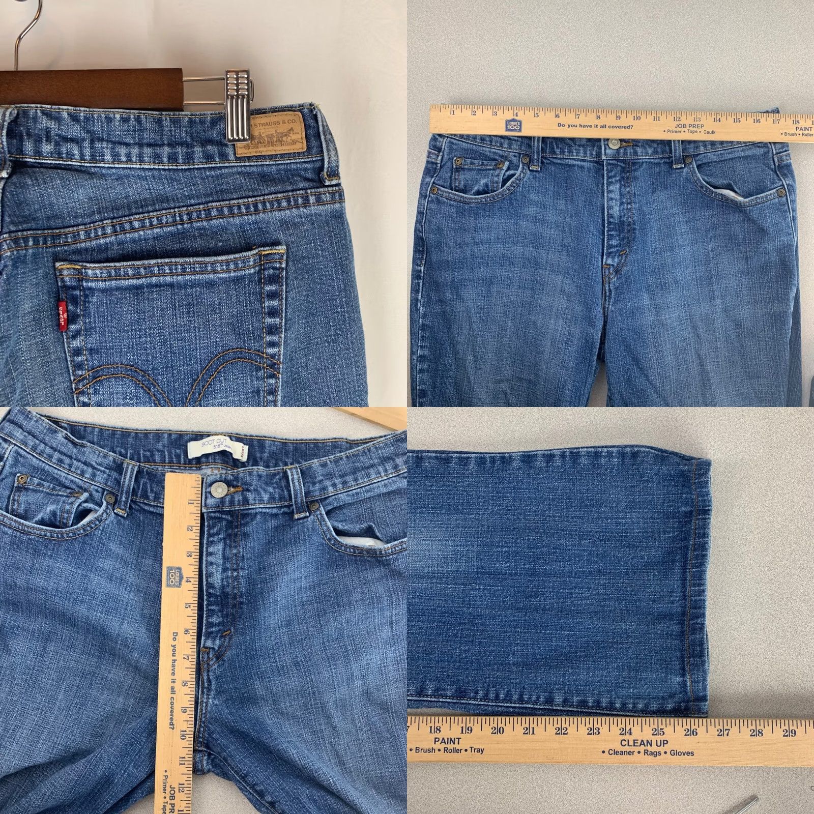 Levi's Levi's 515 Bootcut Jeans 16 Short Blue Medium Wash Stretch Womens Size 38" / US 16 / IT 52 - 8 Thumbnail