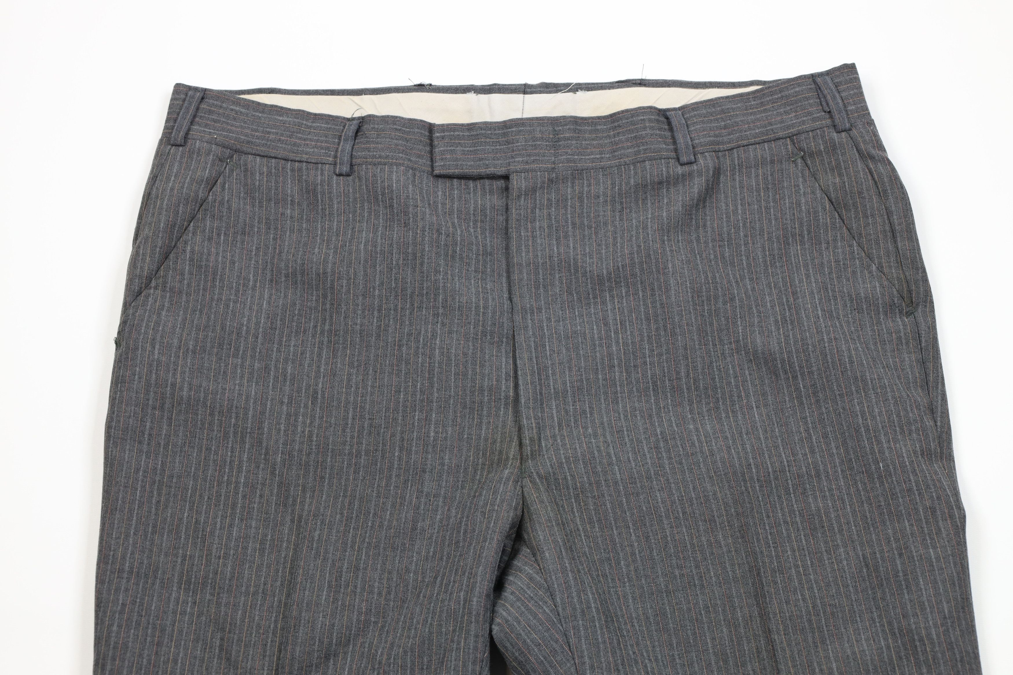 Vintage Vintage 70s Streetwear Striped Wide Leg Chino Pants USA Size US 38 / EU 54 - 2 Thumbnail