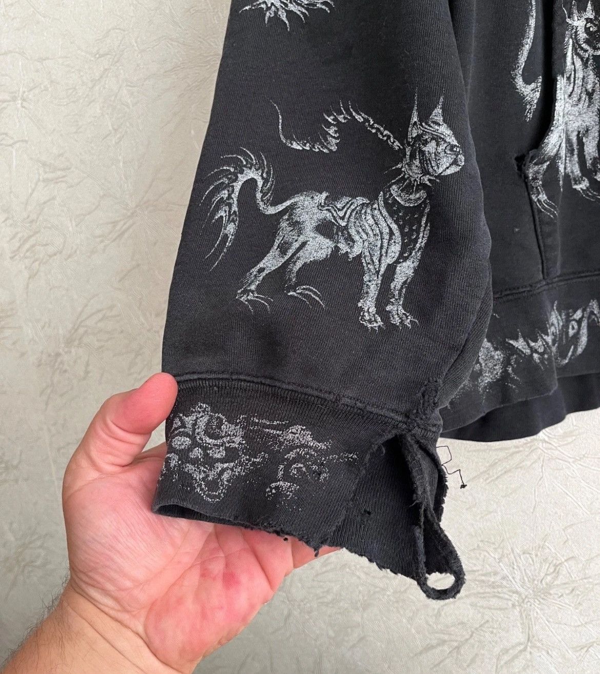 Supreme Supreme Hell Animals Dog All Over Print Distressed Hoodie XL Size US XL / EU 56 / 4 - 6 Thumbnail