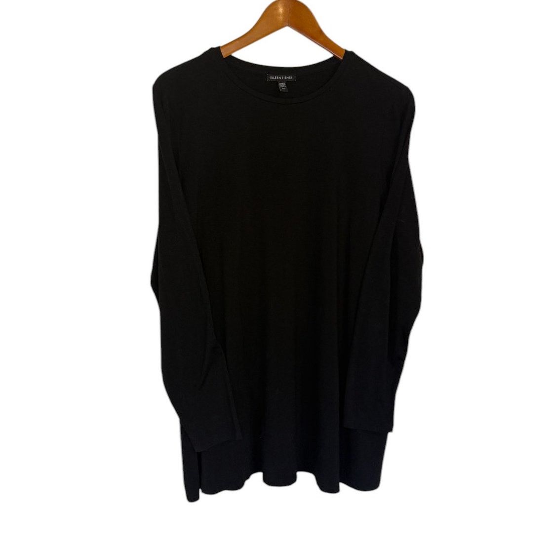 Eileen Fisher Eileen Fisher Top Women Large Black Tencel Lyocell Tunic Size L / US 10 / IT 46 - 1 Thumbnail