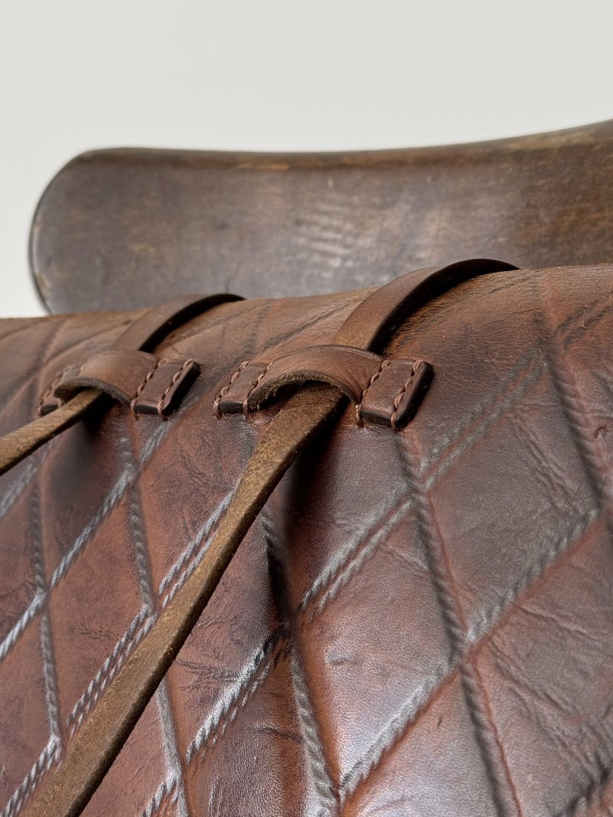 Vintage 1960s Vintage Swiss Leather Briefcase Handle/Backpack Size ONE SIZE - 7 Thumbnail