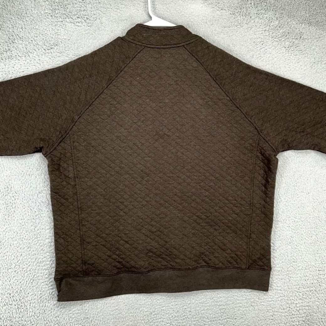 Eddie Bauer Eddie Bauer Quilted Snap Pullover Sweatshirt Mens 2XL Dark Brown Sweatshirt Pullover Quilted Mock Neck Outdoor Shirt Size US XXL / EU 58 / 5 - 3 Thumbnail