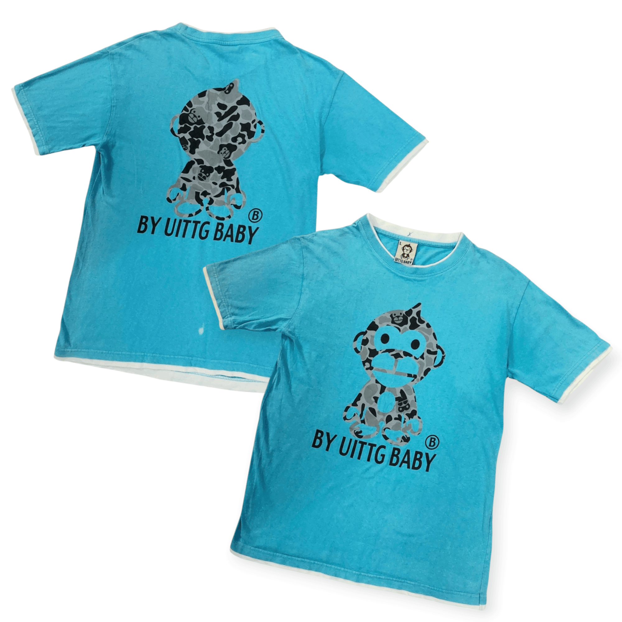 Vintage Uittg Baby Big Ape Logo T-shirt Size US L / EU 52-54 / 3 - 1 Thumbnail