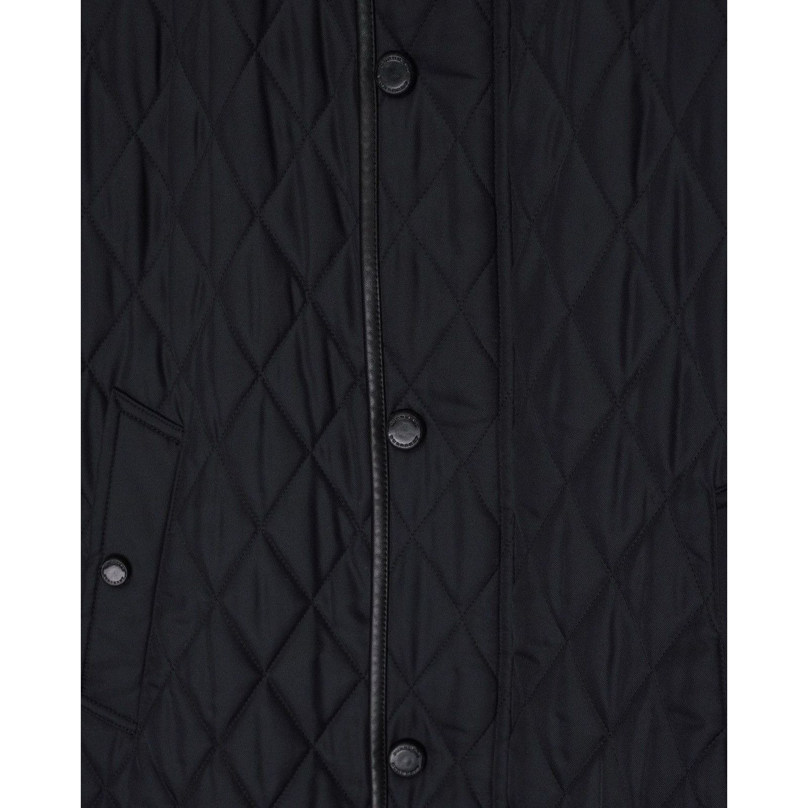 Burberry Burberry quilted cord collar black lamb leather jacket Size US L / EU 52-54 / 3 - 6 Thumbnail