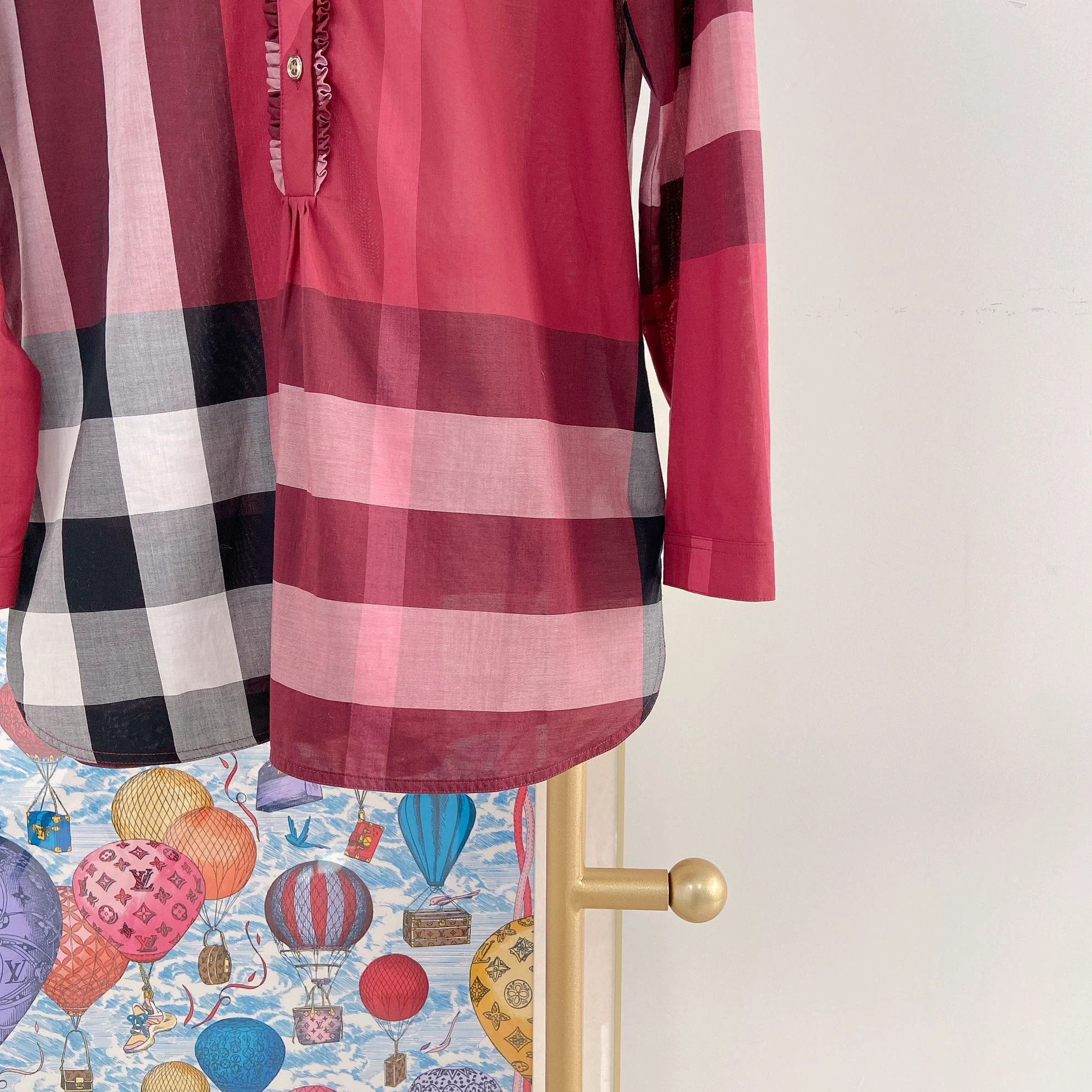 Burberry Burberry color blocked check shirt UK6 8594 Size XS / US 0-2 / IT 36-38 - 4 Thumbnail