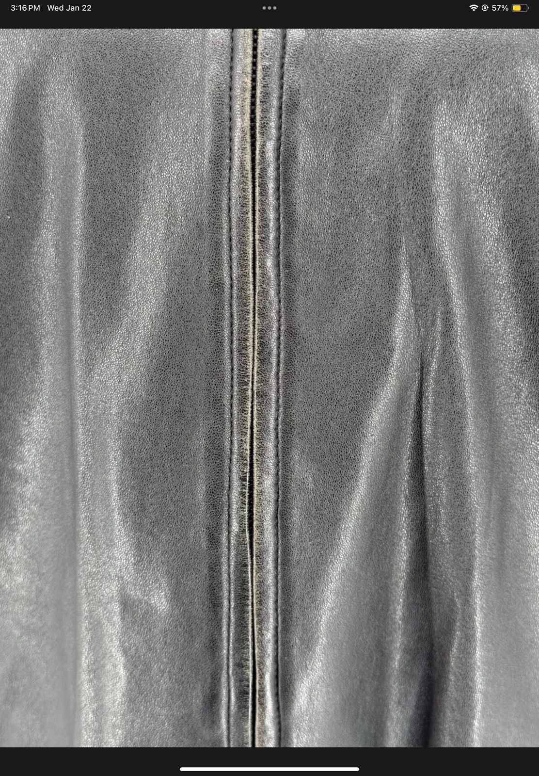 Armani Armani Collezioni Leather Jacket Black Women’s Size 42 Size L / US 10 / IT 46 - 3 Thumbnail