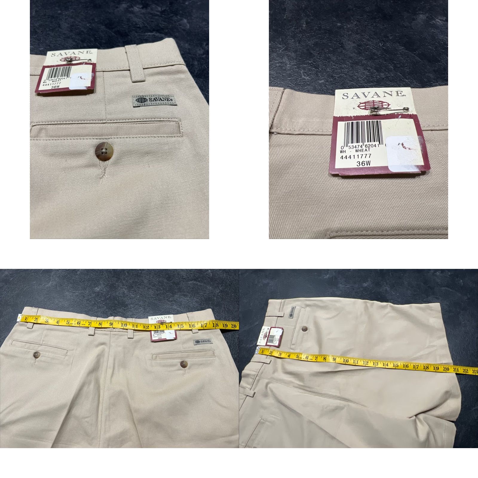 Savane Savane Mens Bermuda Shorts Khaki 36 Hiking Pockets 100% Cotton Relaxed Regular Size Khaki Summers Men Size US 36 / EU 52 - 8 Thumbnail