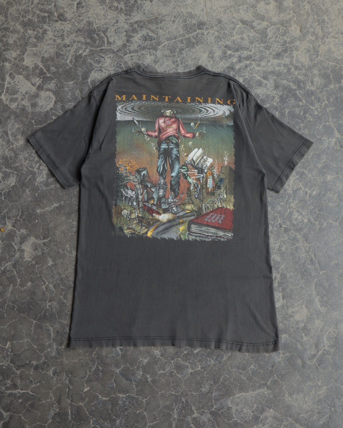 Ecko Unltd. Vintage 00s Ecko Unlimited Maintain Faded Black Tee - XXL Size US XXL / EU 58 / 5 - 1 Thumbnail